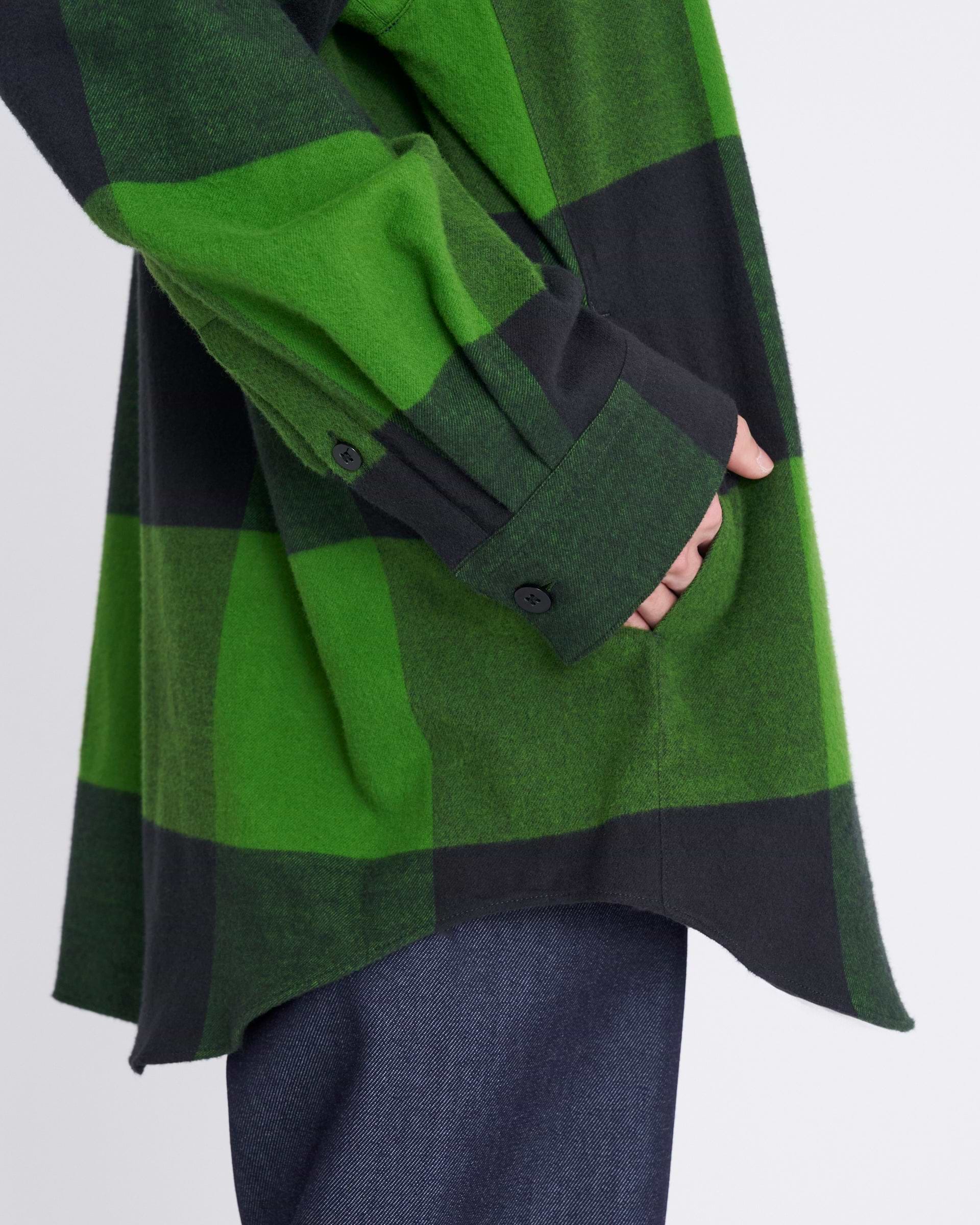 OVERCOAT】フランネルフーディーシャツインコットンフランネル