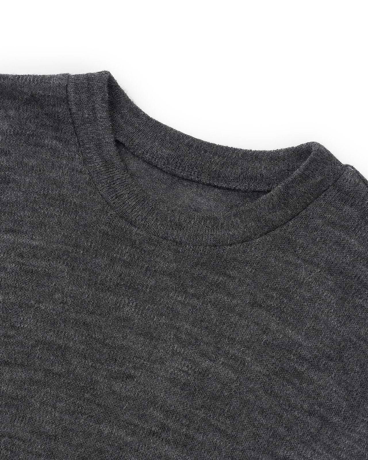 【25AW】ベビーアルパカ サーキュラーリブ(クルーネック)
