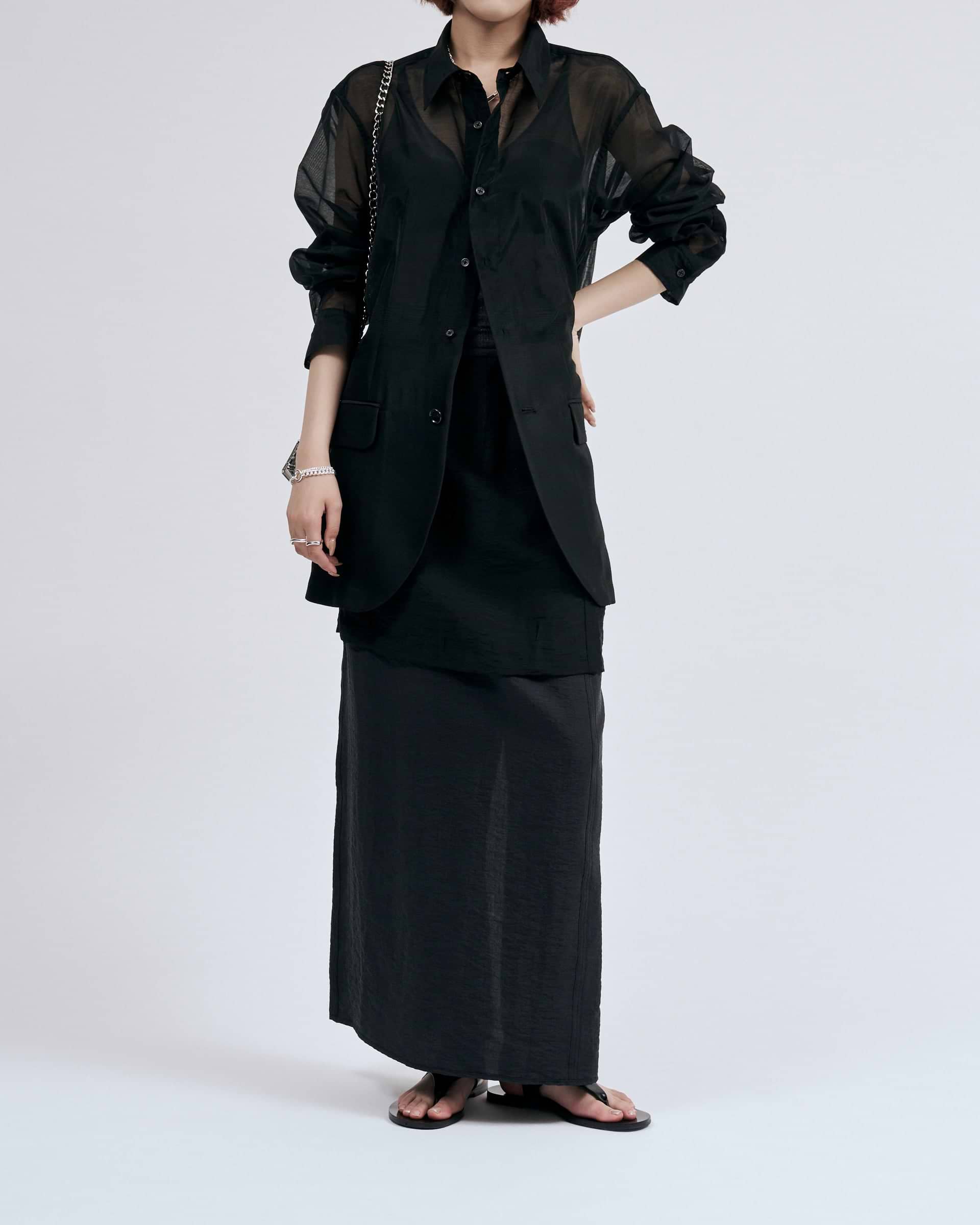 TAAKK】トランスペアレントシャツジャケット – ファッション