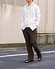 【25SS】リネンレースアップシャツ