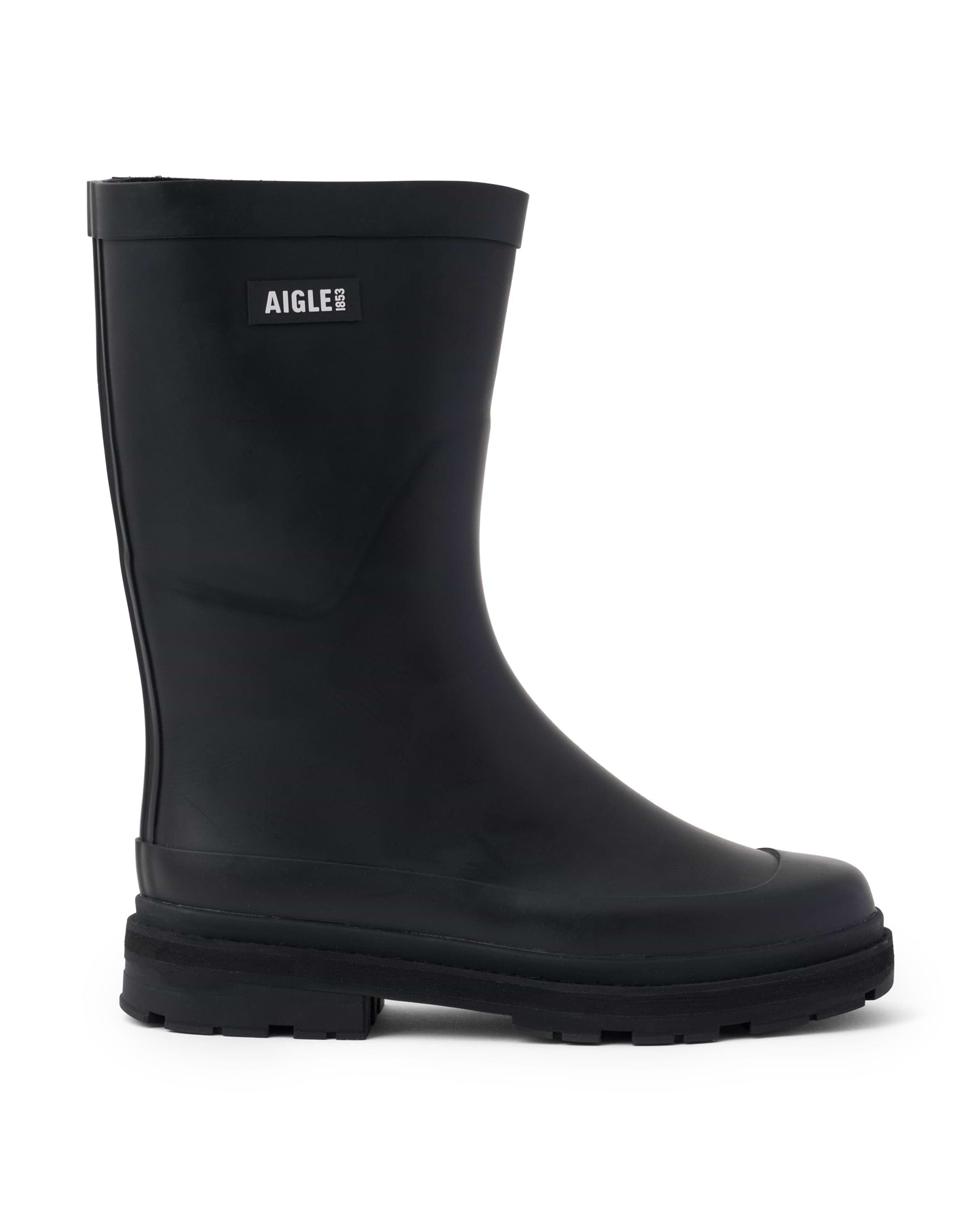 AIGLE】ミッドレインラバーブーツ ブラック・グリーン | 海外製