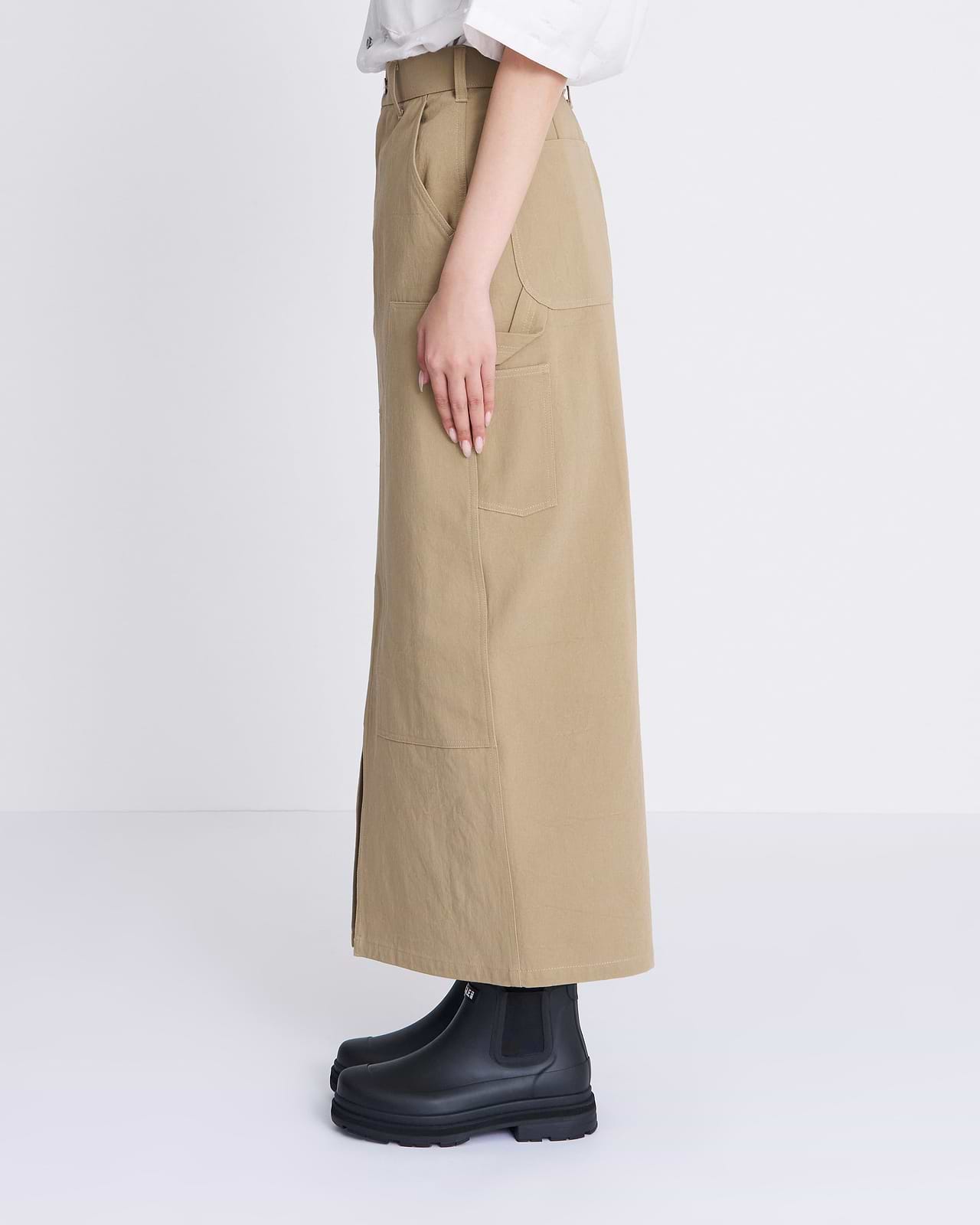 【25SS】コットンチノクロス ダブルニースカート