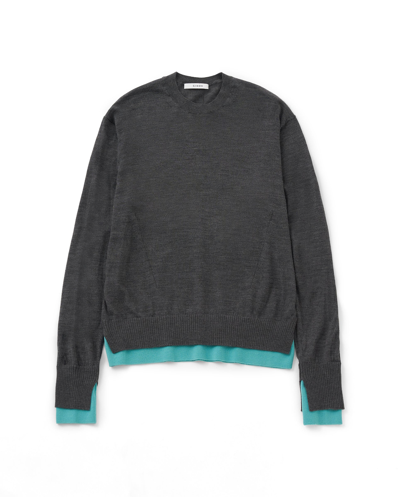 【25AW】バイカラートリムニット