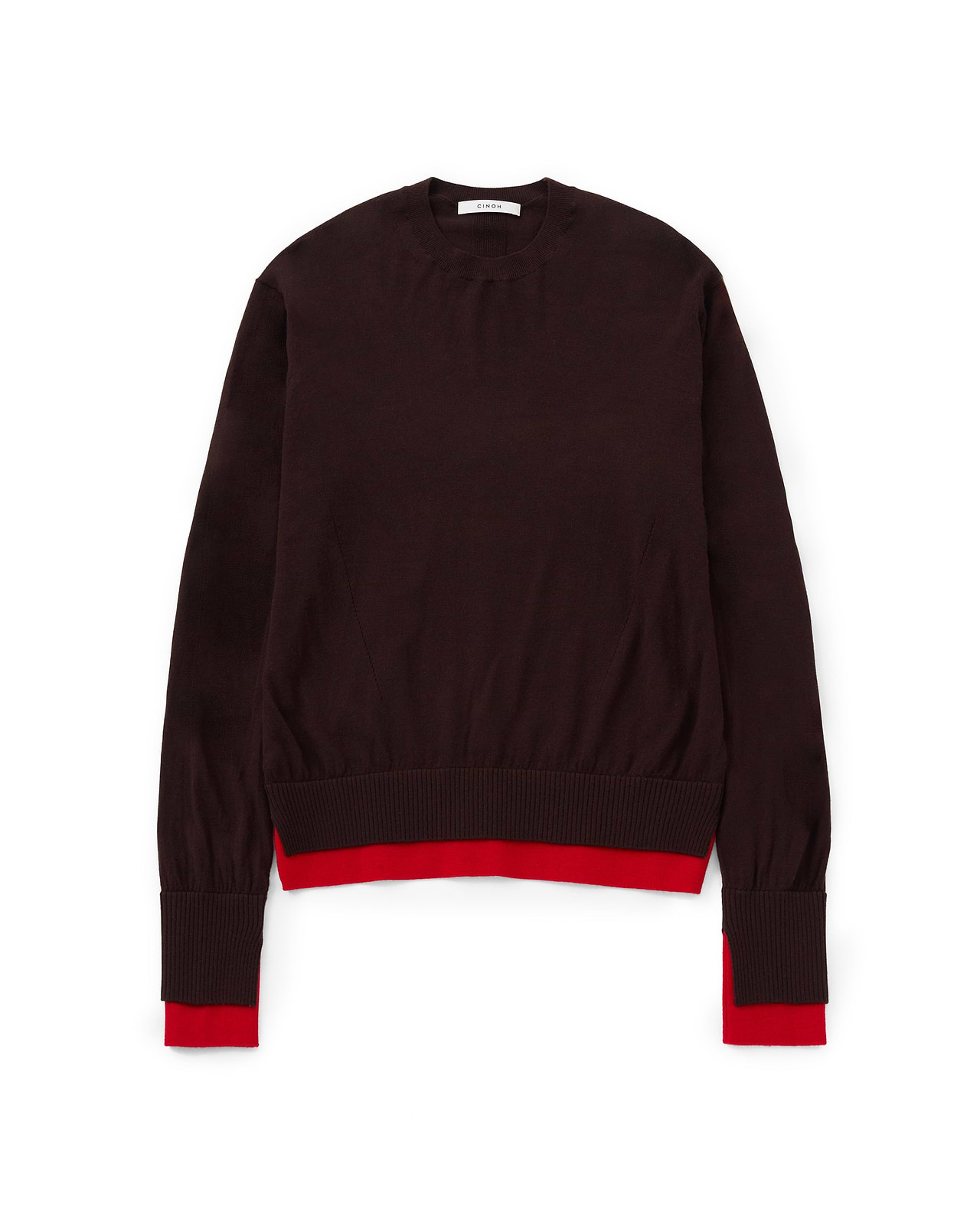 【25AW】バイカラートリムニット
