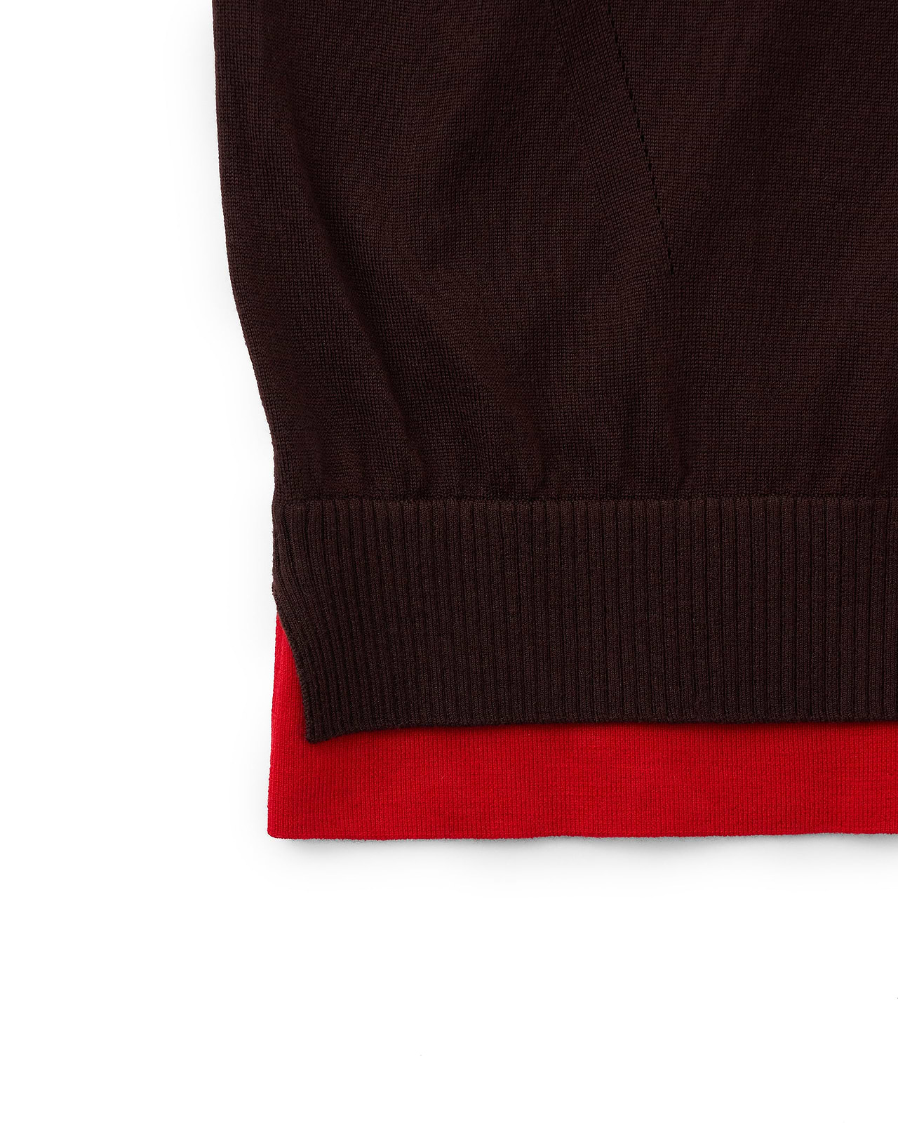 【25AW】バイカラートリムニット