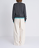 【25AW】バイカラートリムニット
