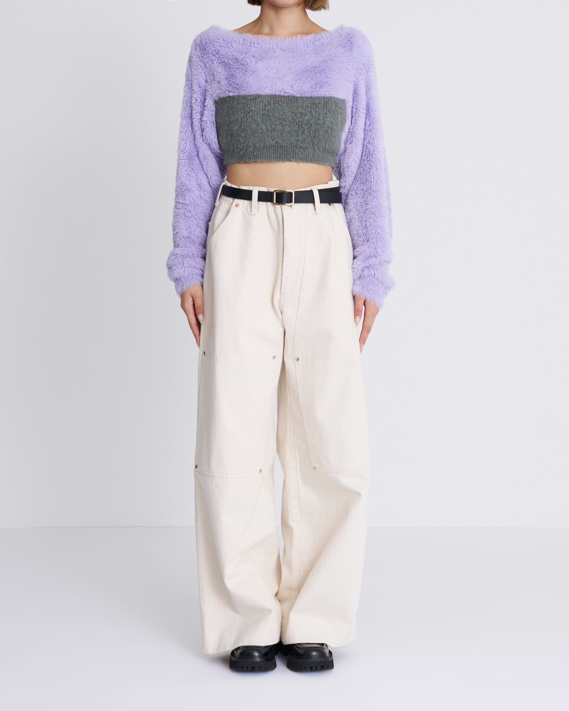 ふるさわ kotohayokozawa】マルチウェイファジーショートトップ パープル