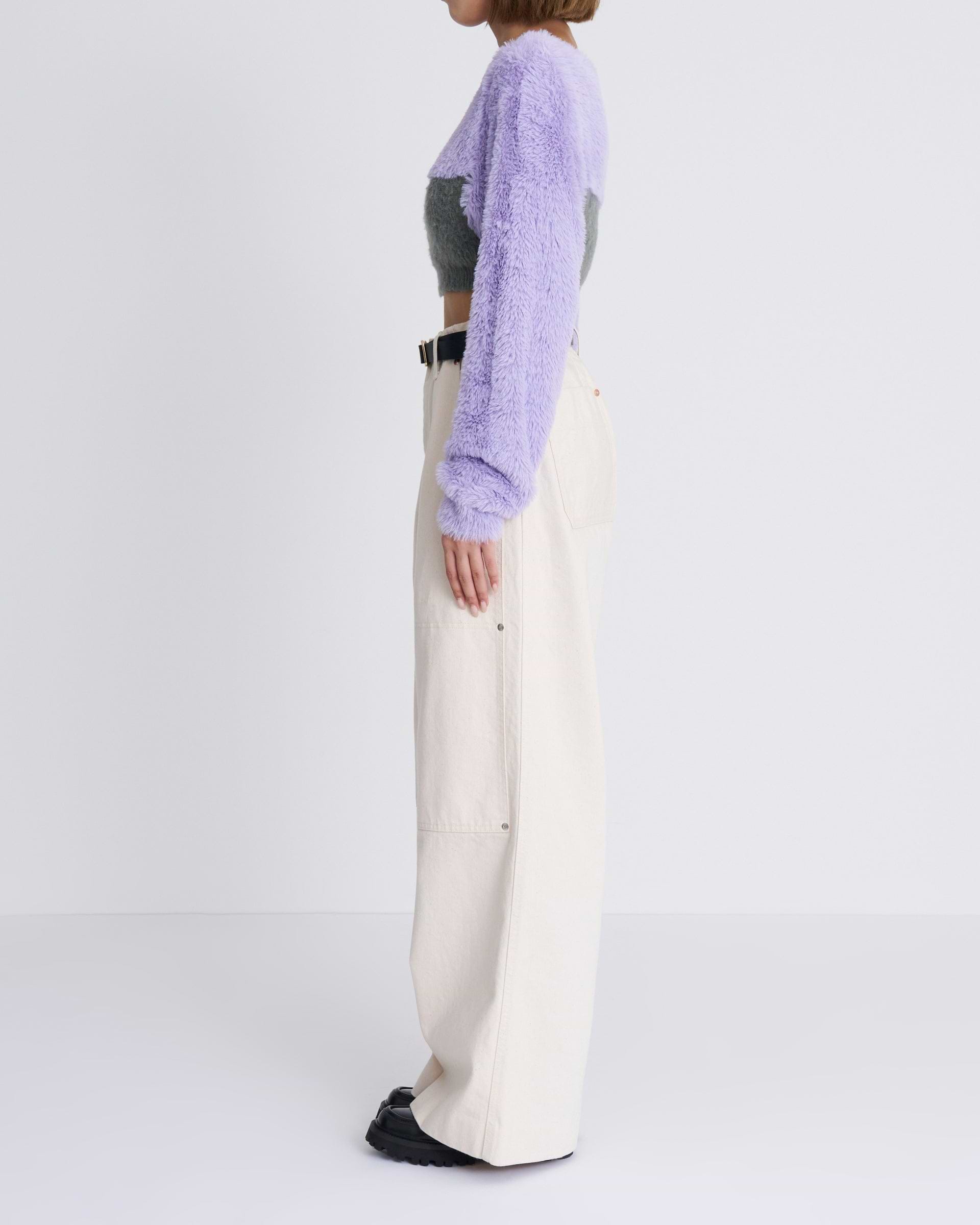 kotohayokozawa】マルチウェイファジーショートトップ パープル