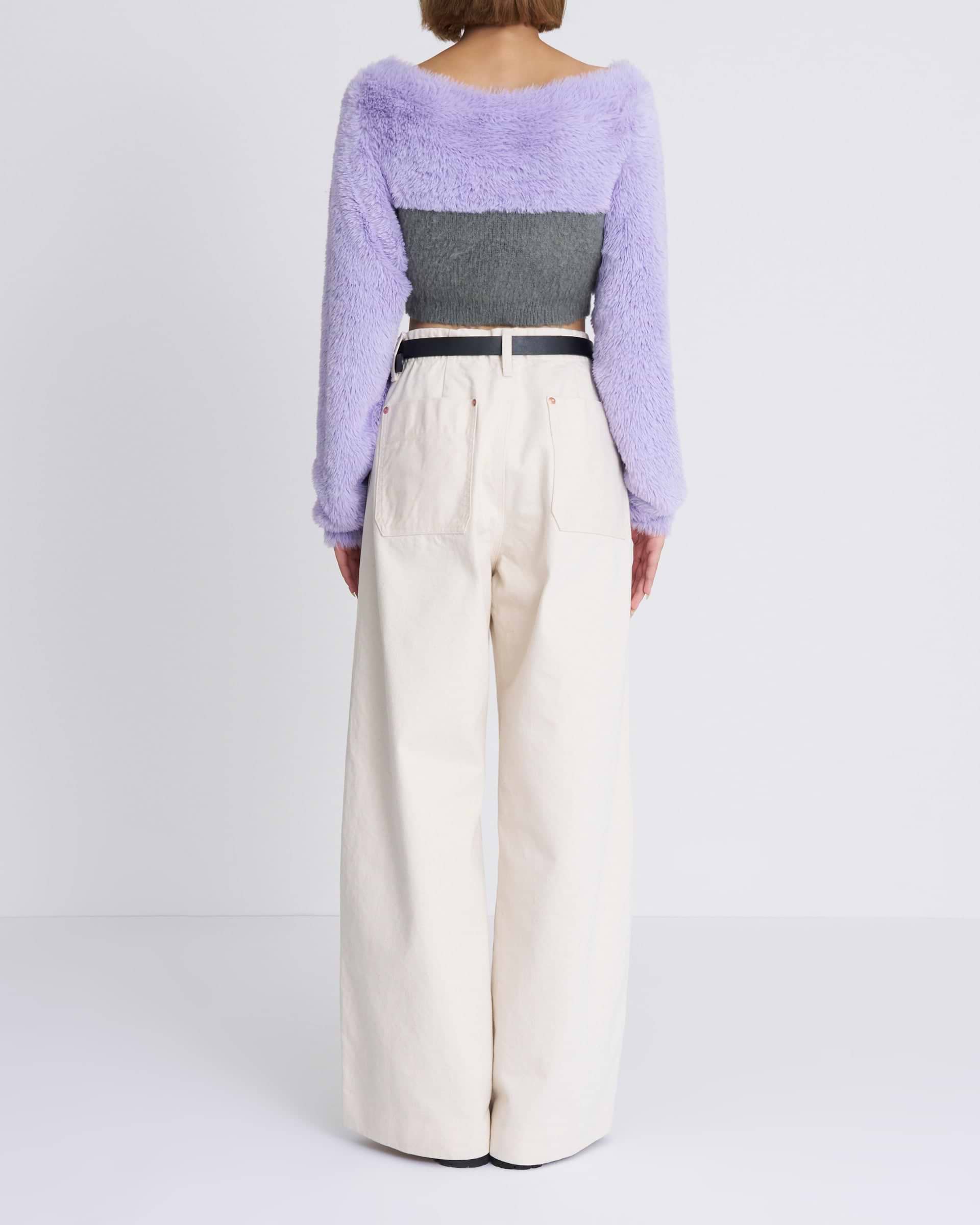 kotohayokozawa】マルチウェイファジーショートトップ パープル