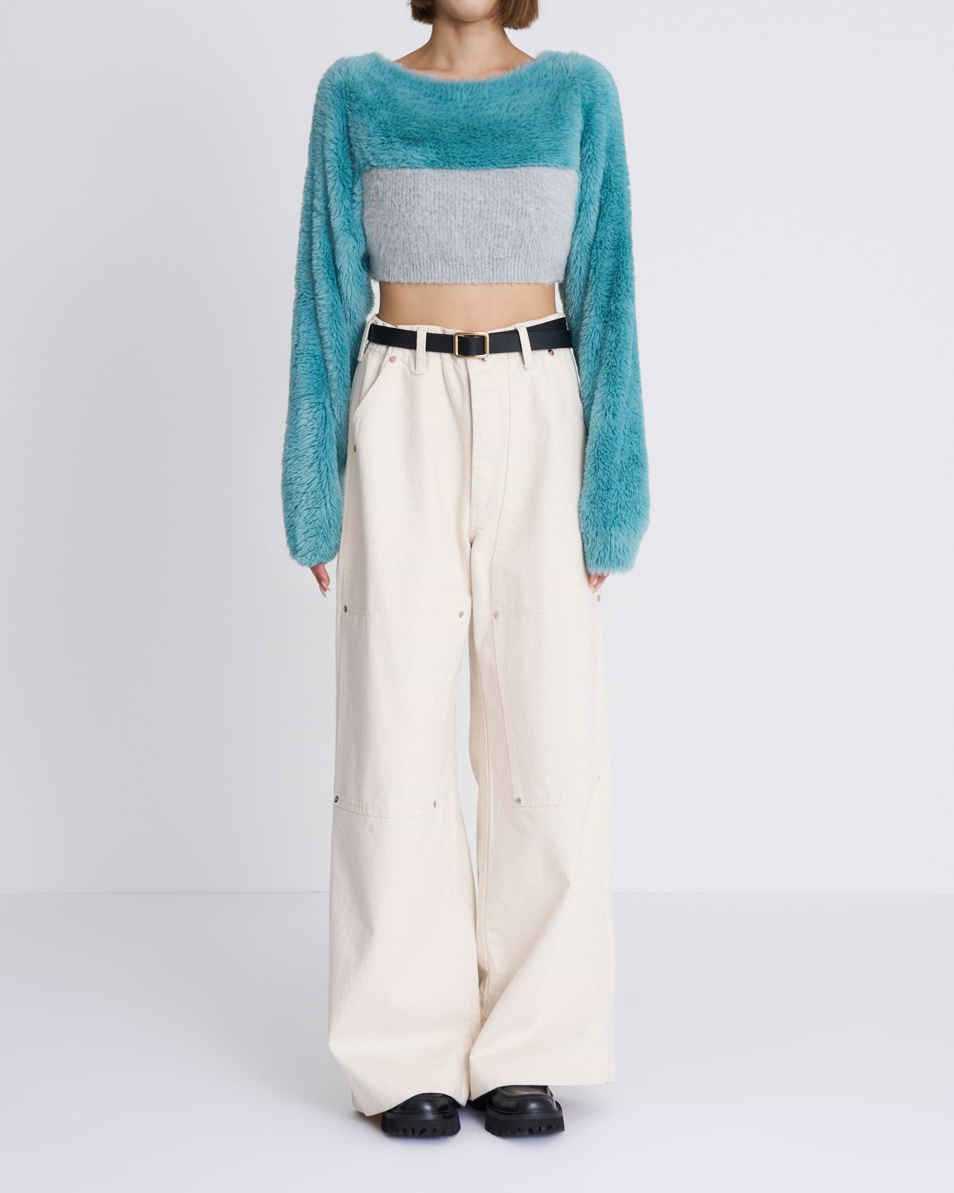 kotohayokozawa】マルチウェイファジーショートトップ パープル