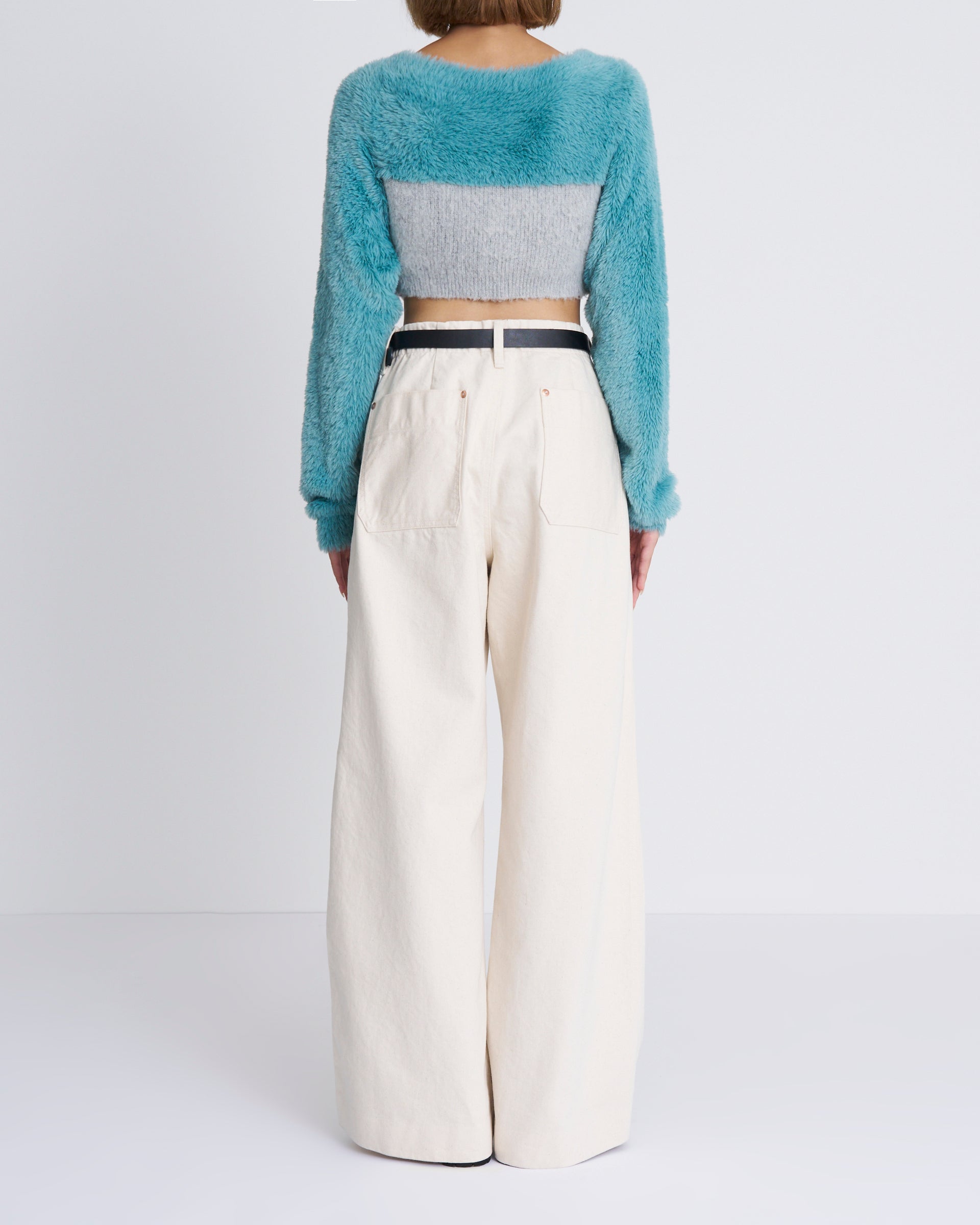 kotohayokozawa】マルチウェイファジーショートトップ パープル