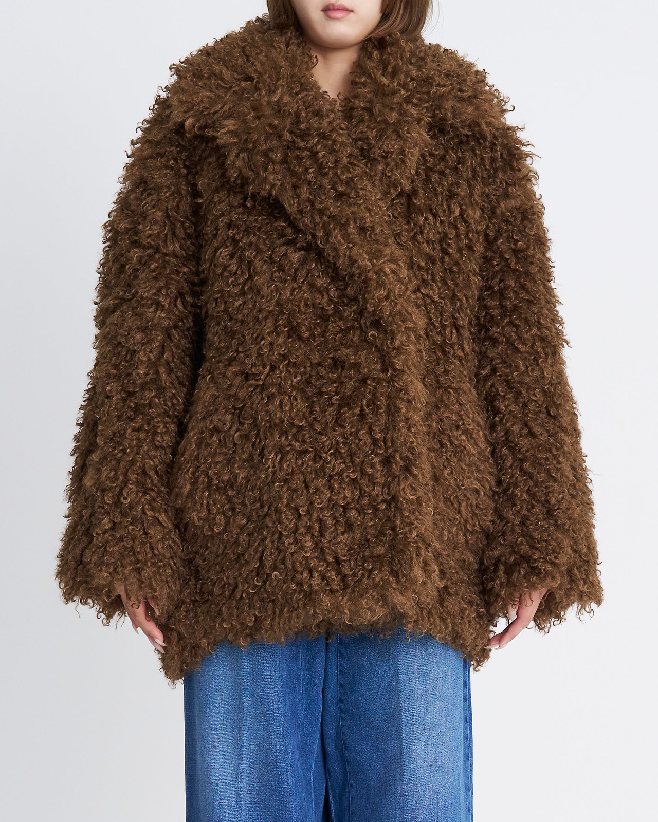 【25AW】クリンプボアミドルコート