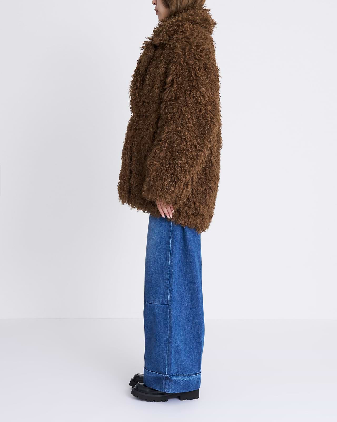 【25AW】クリンプボアミドルコート