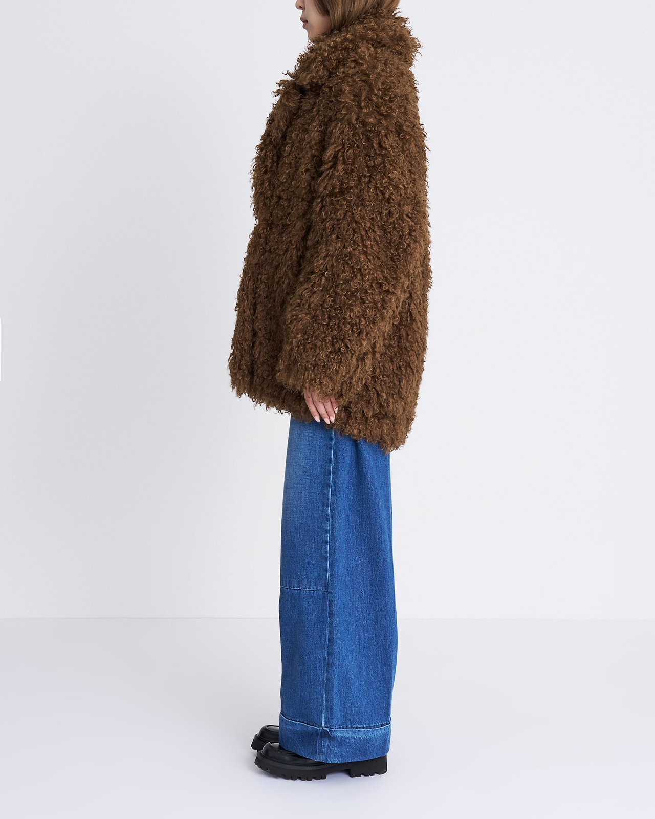 【25AW】クリンプボアミドルコート