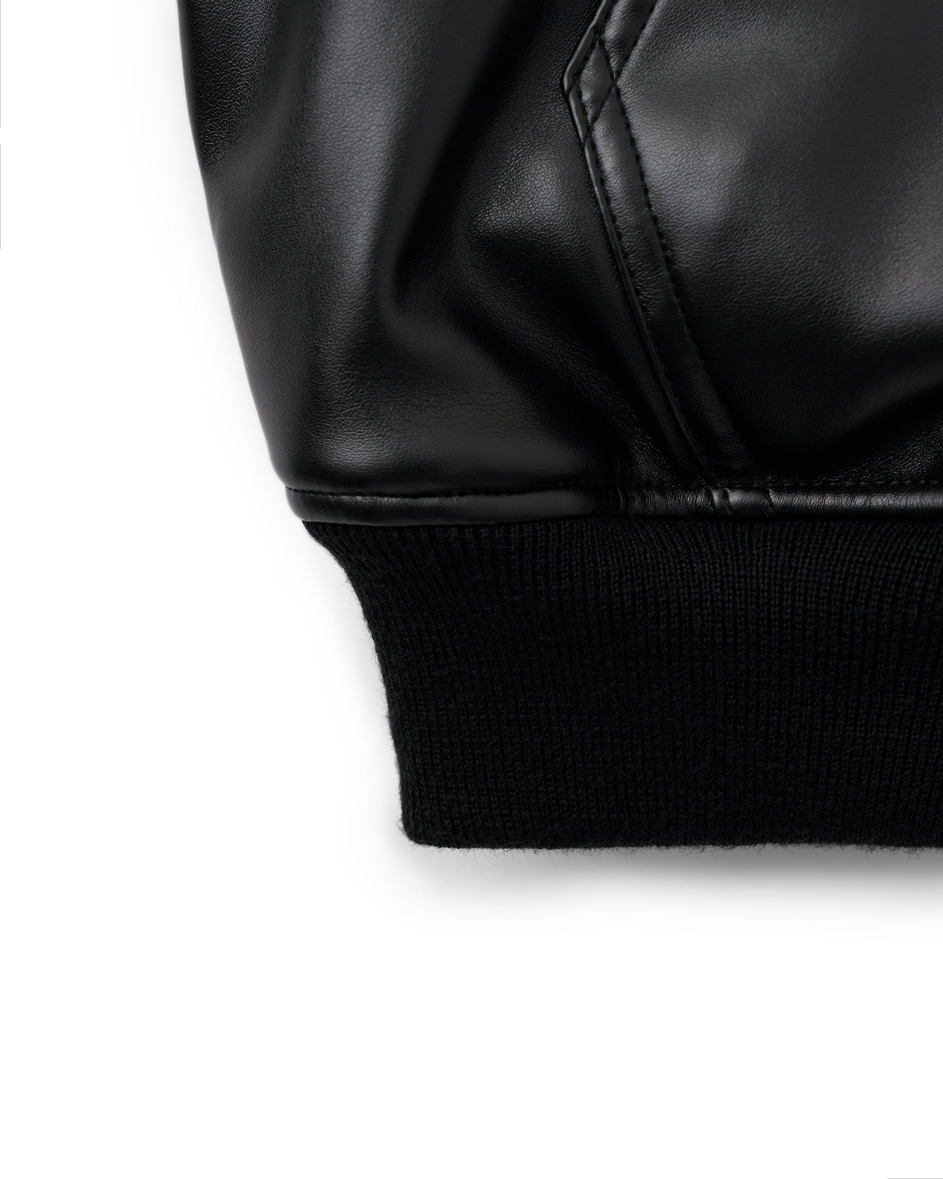 INSCRIRE】レザーシップアップフーディー ブラック | 日本製