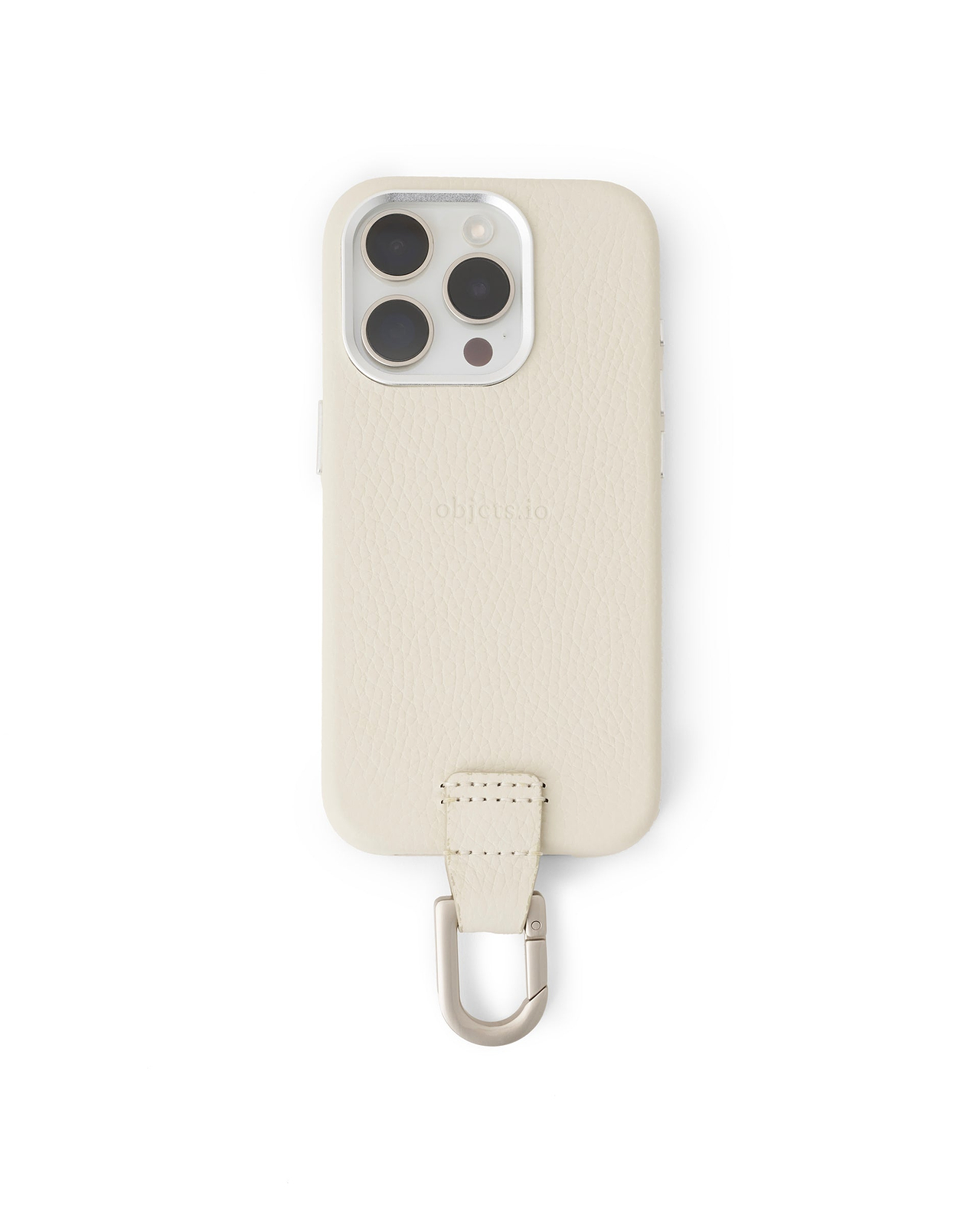 カラビナ付iPhoneケース（マシュマロ）