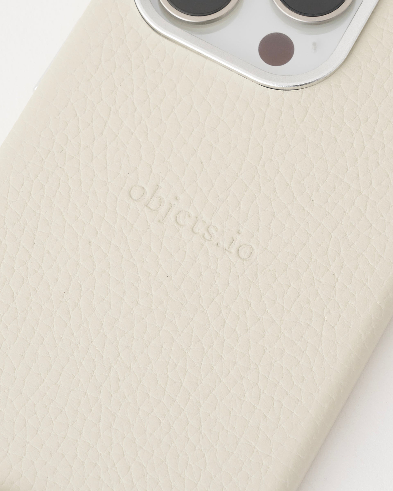 カラビナ付iPhoneケース（マシュマロ）