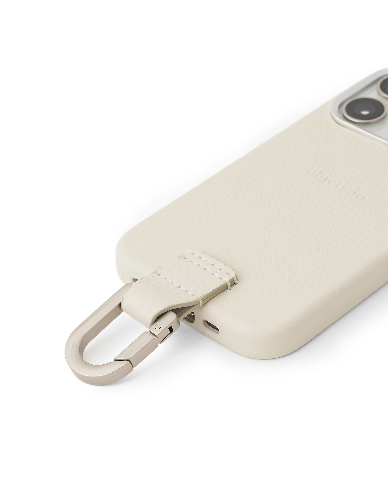 カラビナ付iPhoneケース(マシュマロ)