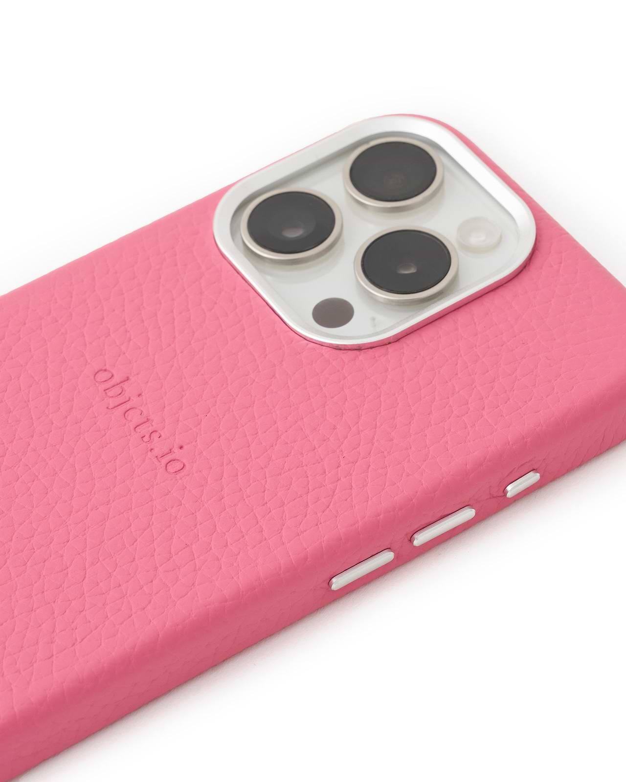 カラビナ付iPhoneケース(ショッキングピンク)
