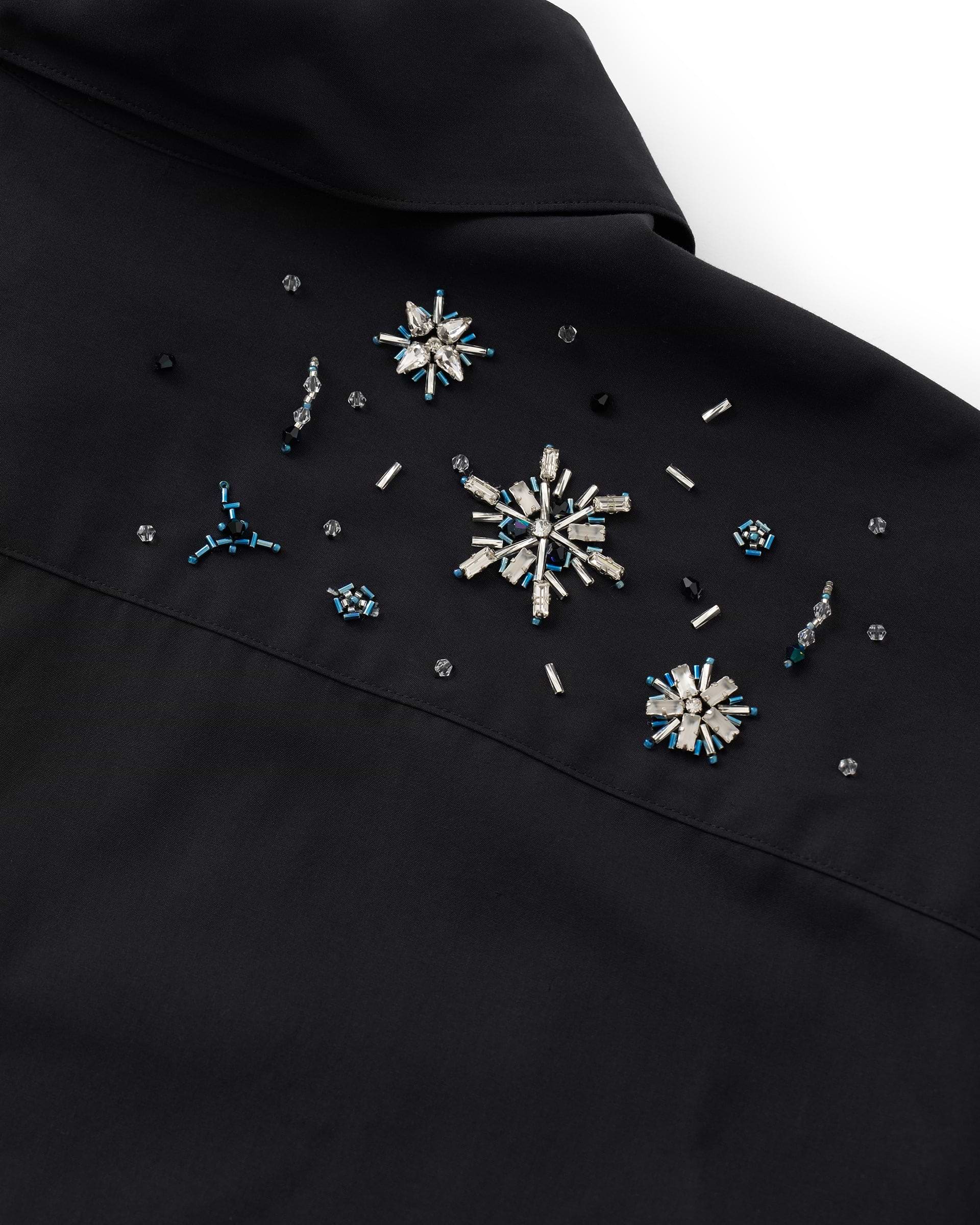 KANAKO SAKAI】エンブロイダードシャツ ブラック | 日本製 刺繍 | F