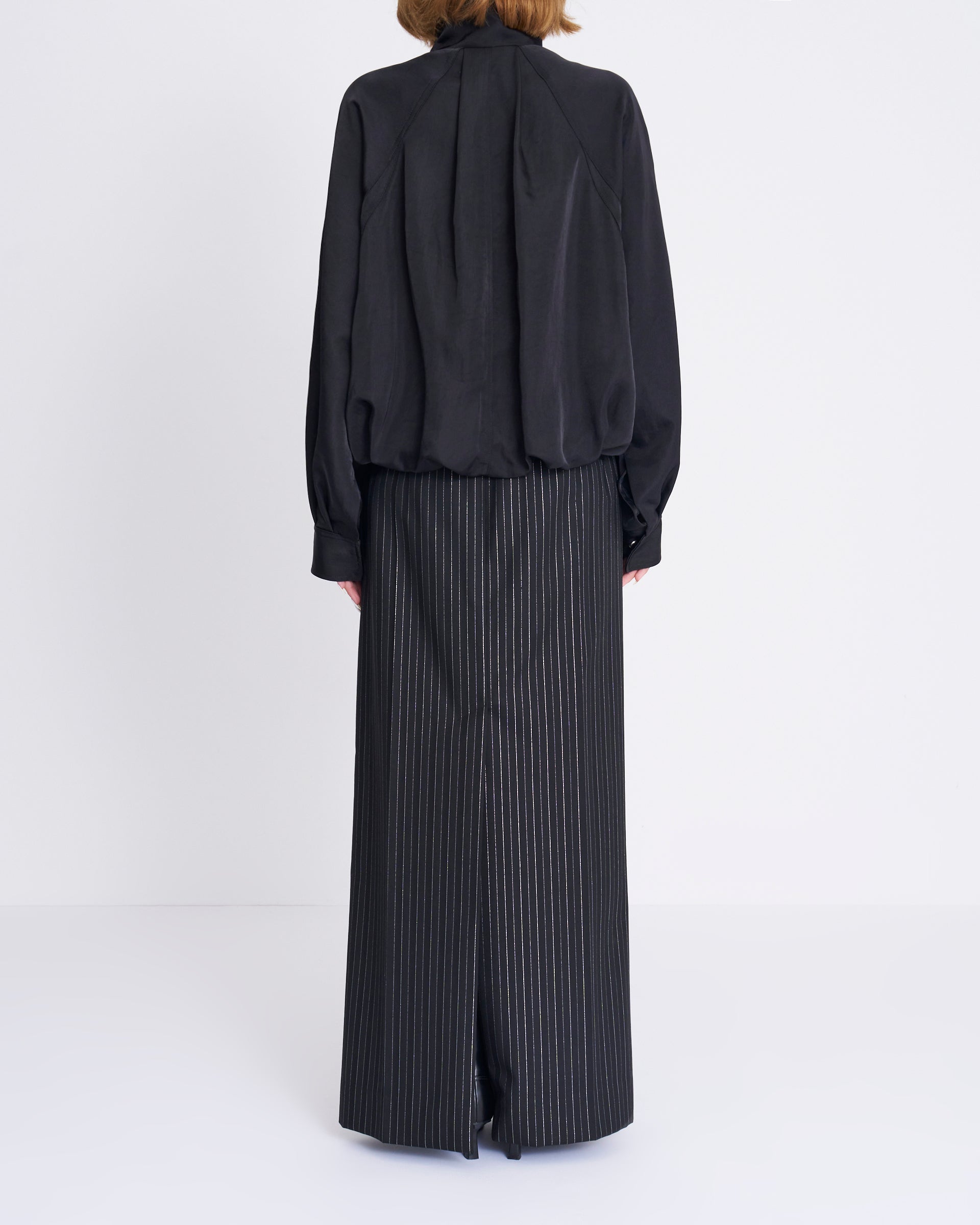 KANAKO SAKAI】ナイロンボンバー ブラック | 日本製 ボンバー