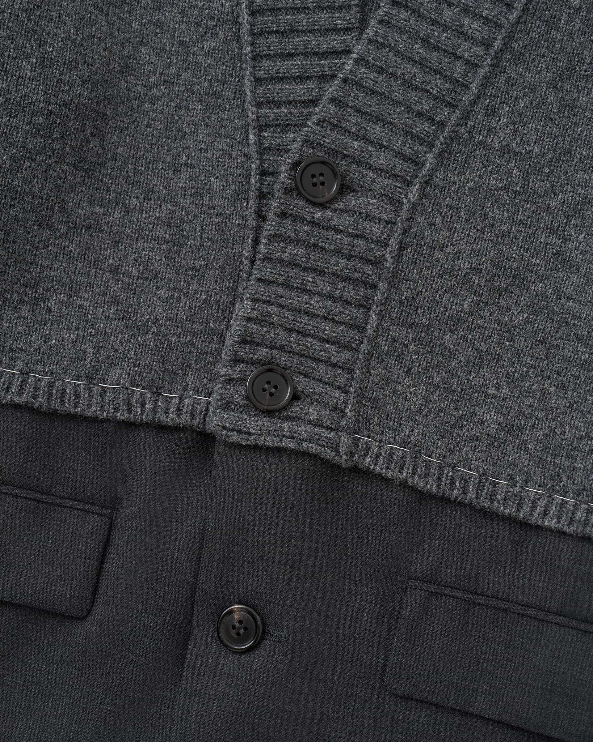 INSCRIRE】ハイブリッドジャケット グレー | 日本製 カーディガン