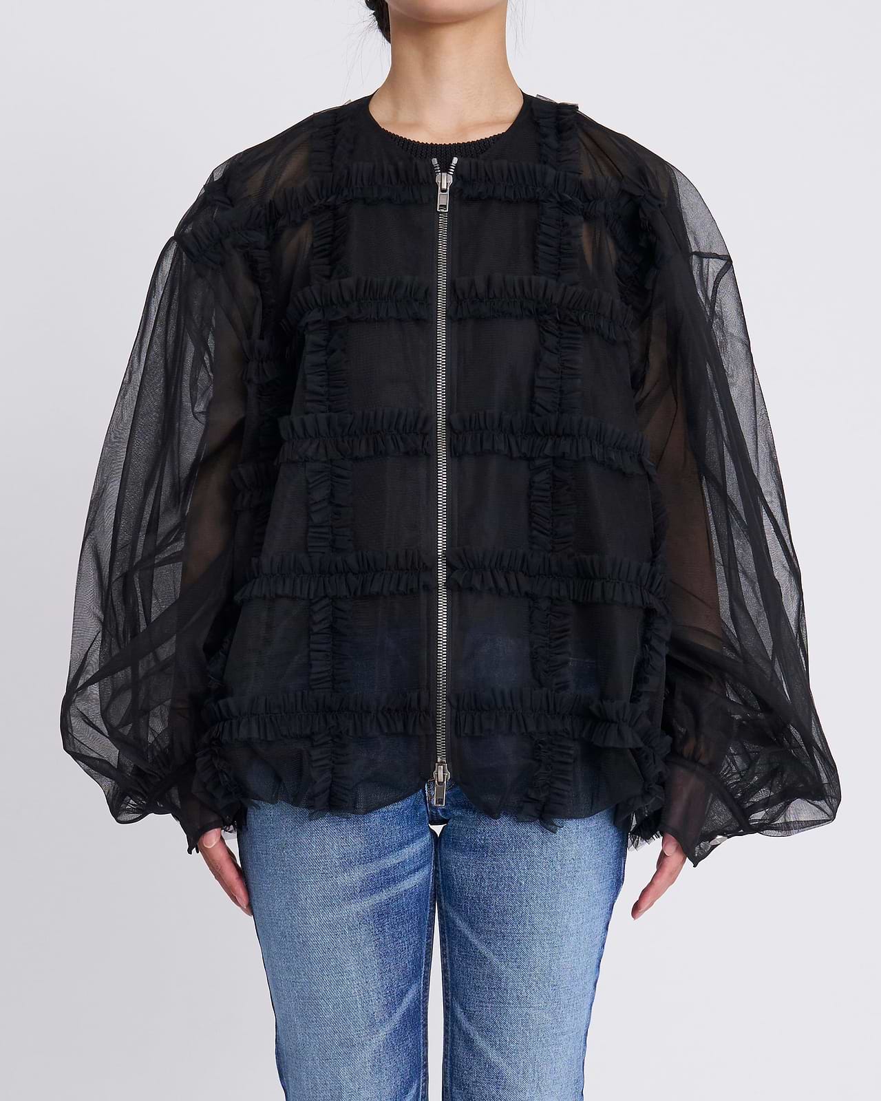 【25AW】ラッフルチュールボンバージャケット