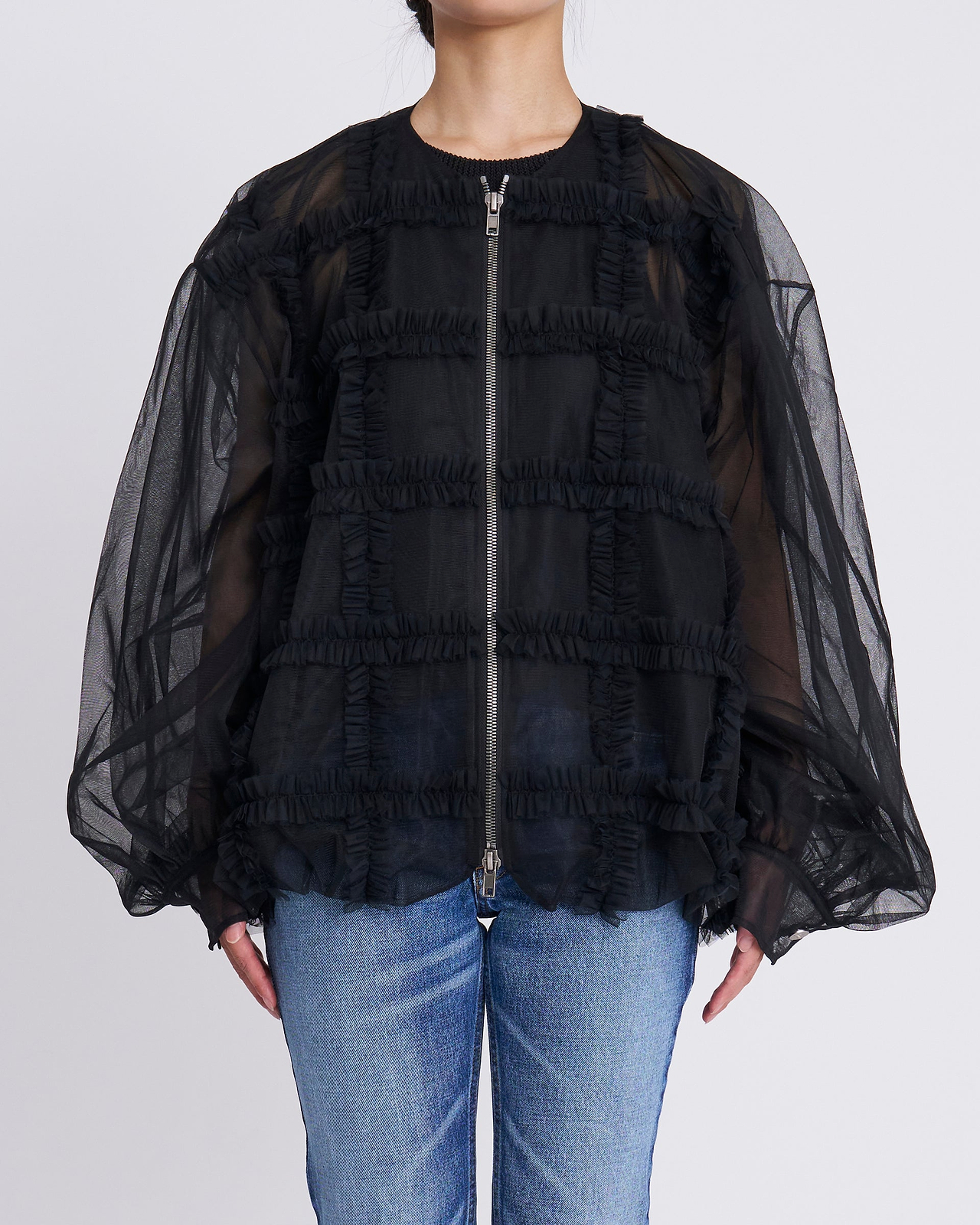 【25AW】ラッフルチュールボンバージャケット