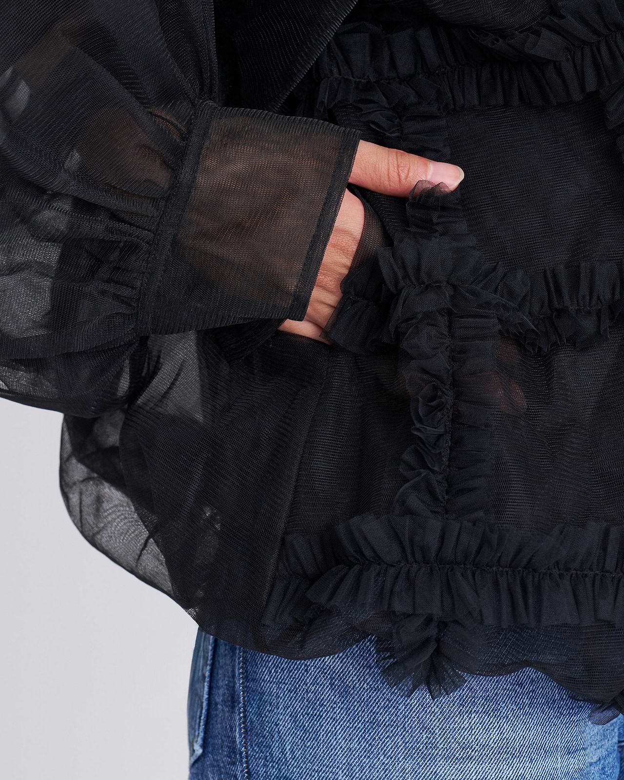 【25AW】ラッフルチュールボンバージャケット