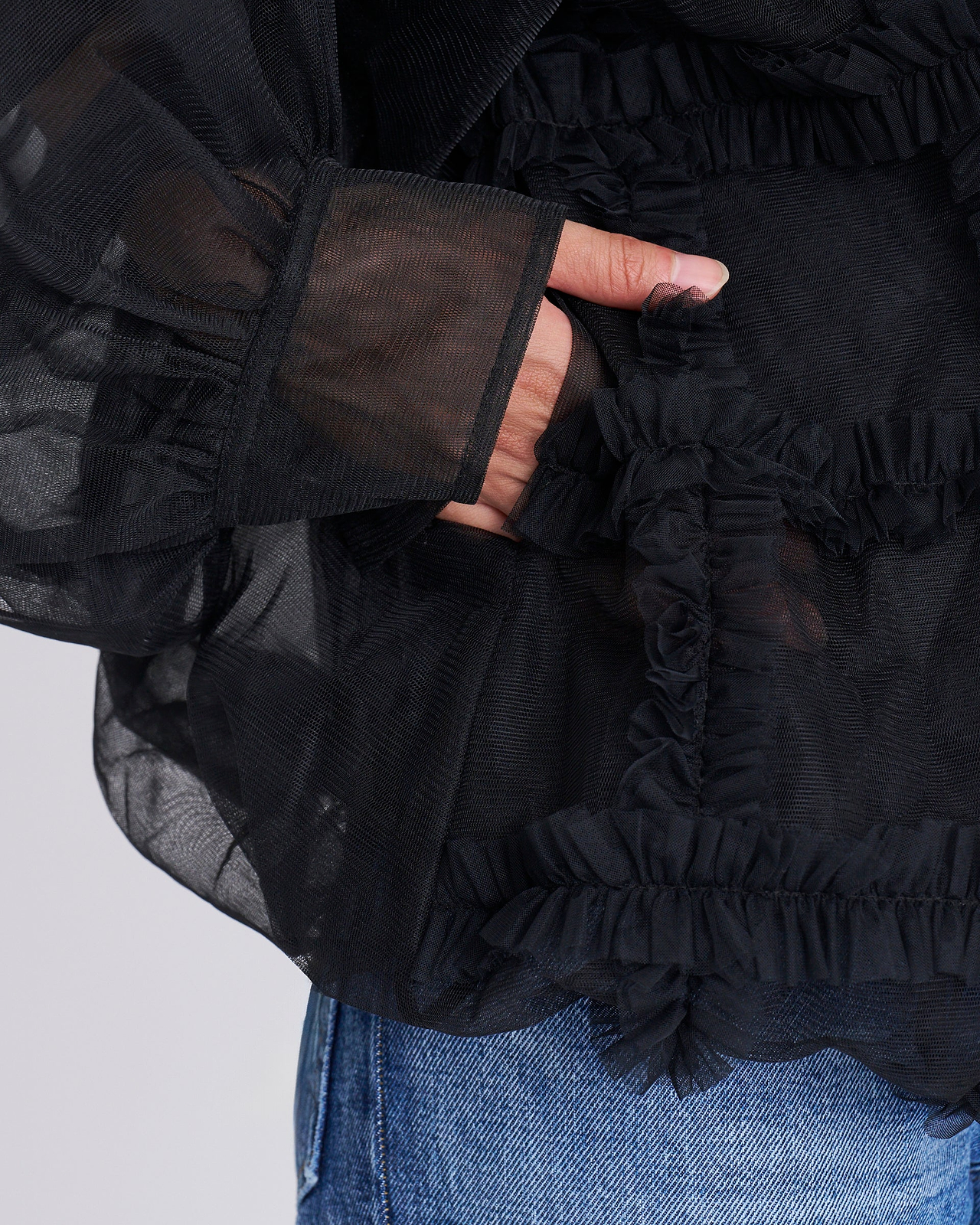 【25AW】ラッフルチュールボンバージャケット