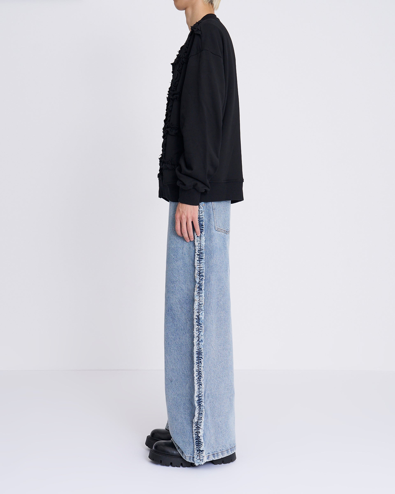 【25AW】ラッフルジャージーカーディガン