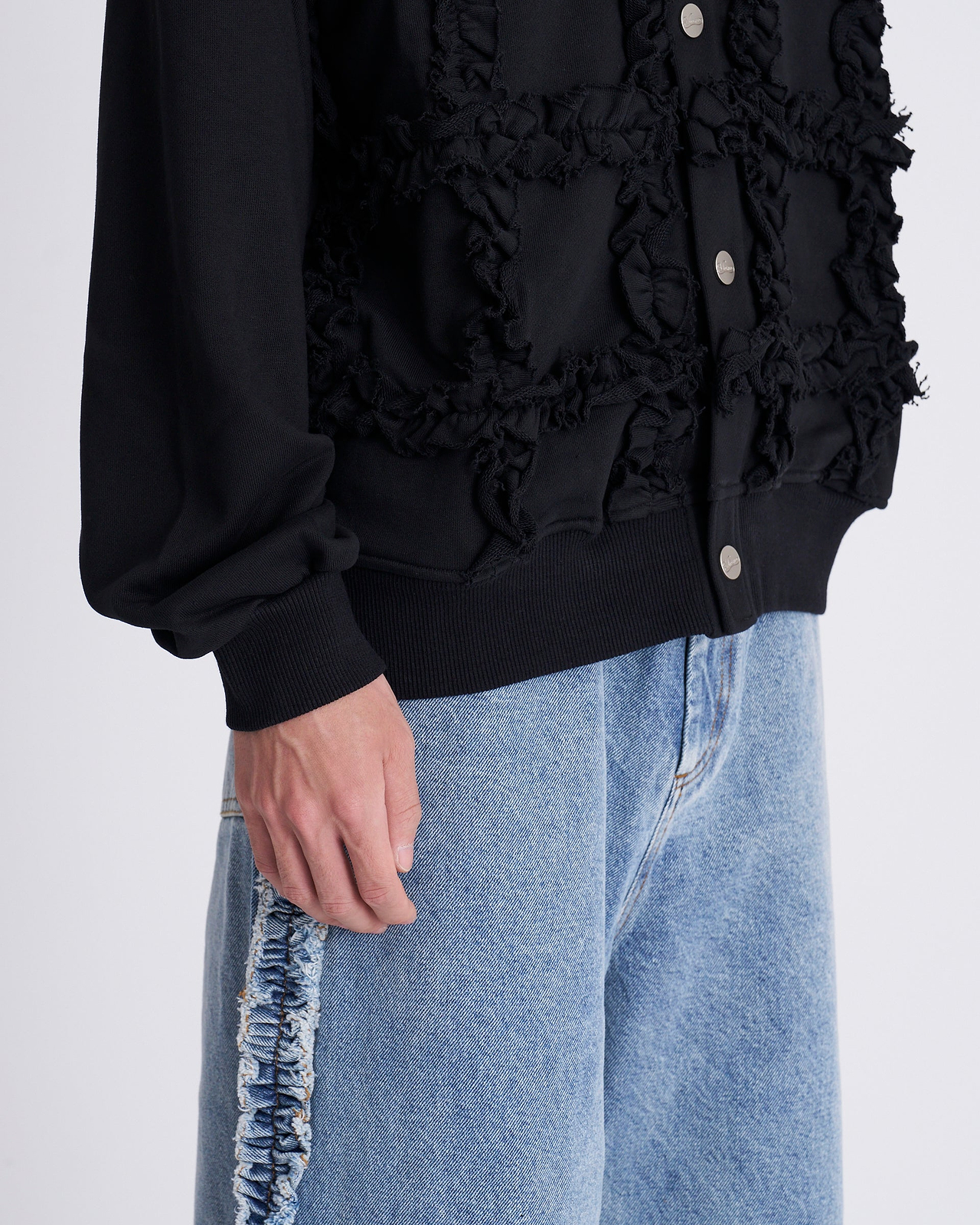 【25AW】ラッフルジャージーカーディガン