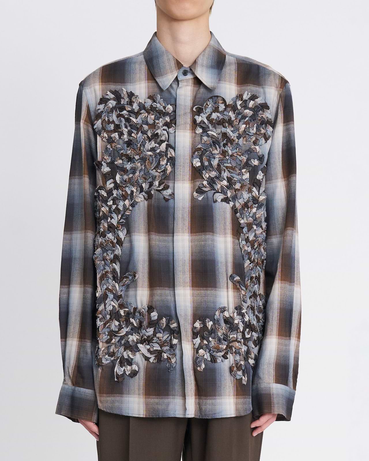 【25AW】チェックエンブロイダリーシャツ