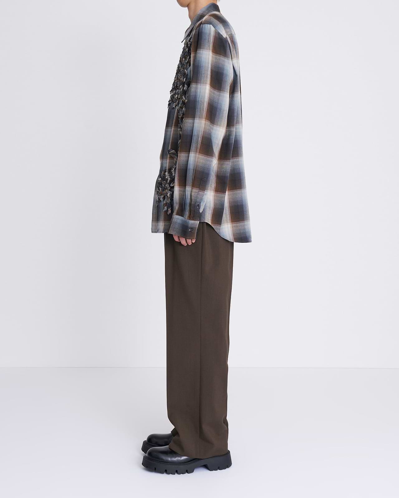 【25AW】チェックエンブロイダリーシャツ