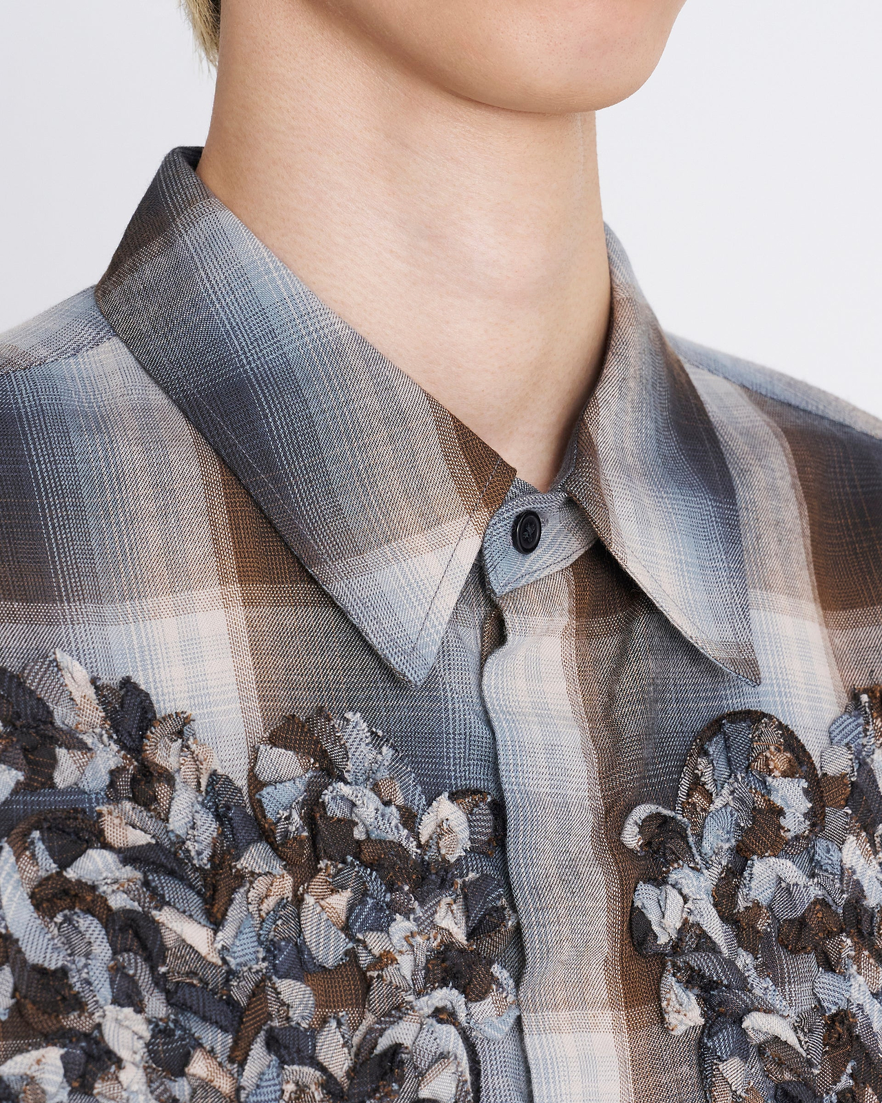 【25AW】チェックエンブロイダリーシャツ