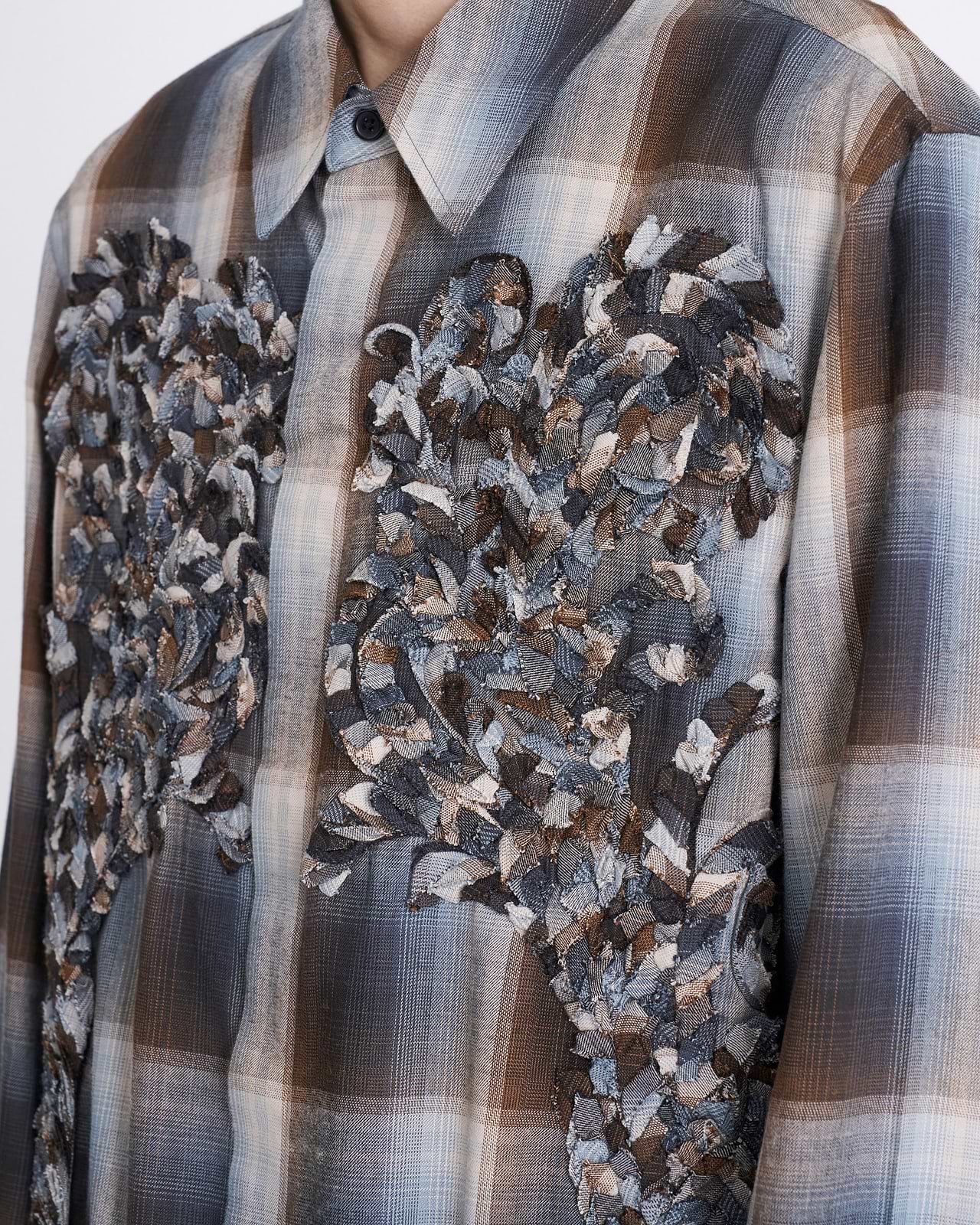 【25AW】チェックエンブロイダリーシャツ