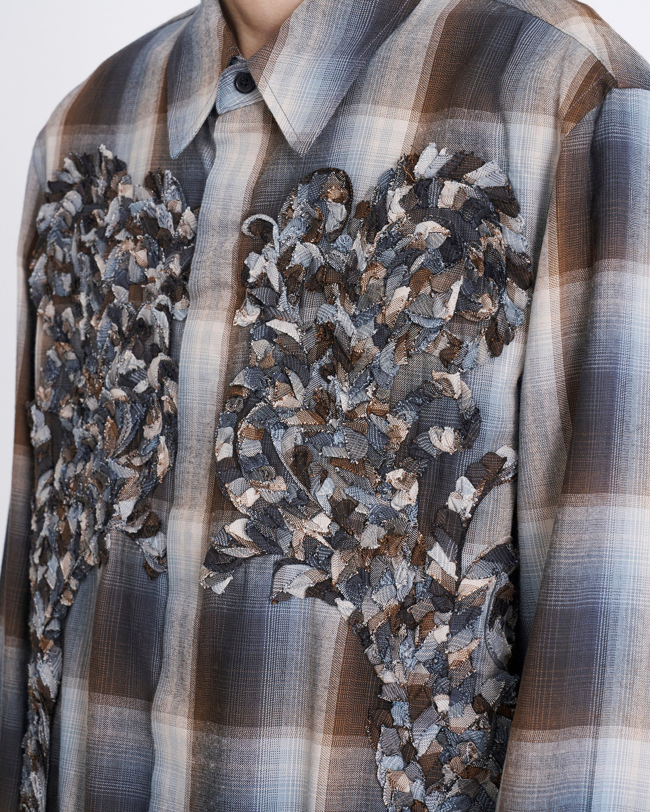 【25AW】チェックエンブロイダリーシャツ