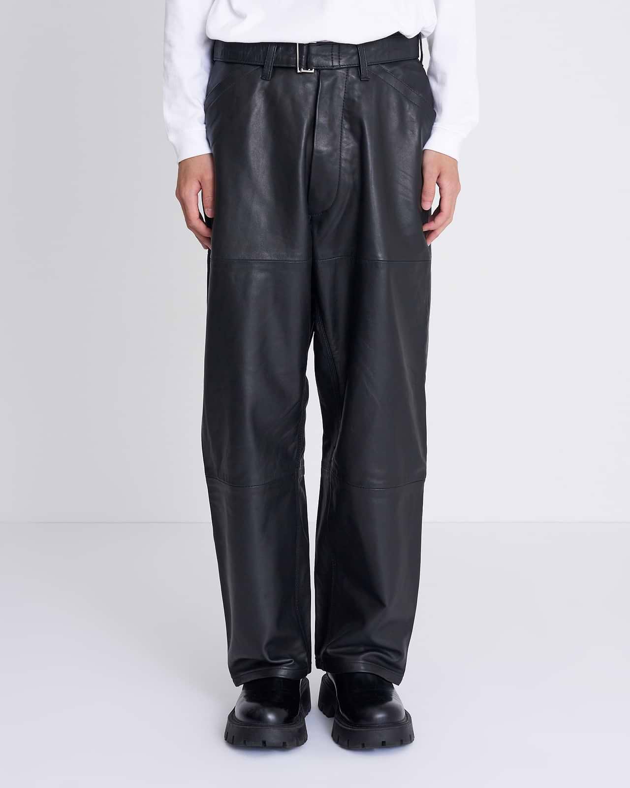 【25AW】レザーペインターパンツ