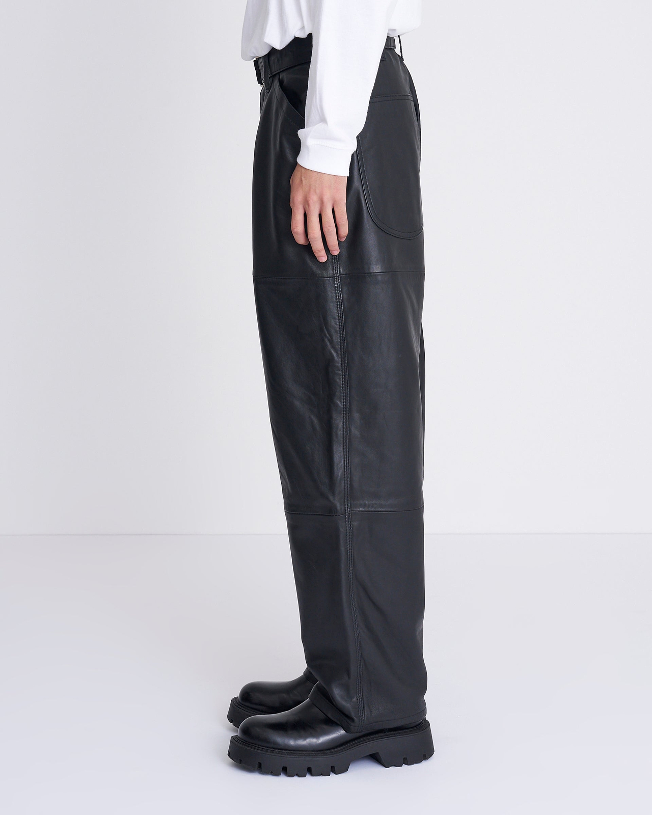 【25AW】レザーペインターパンツ