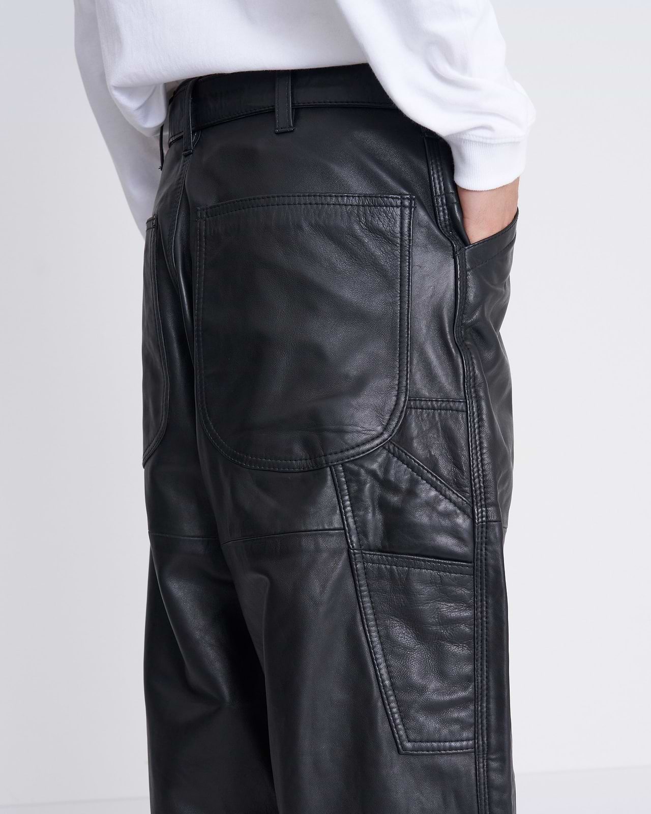 【25AW】レザーペインターパンツ