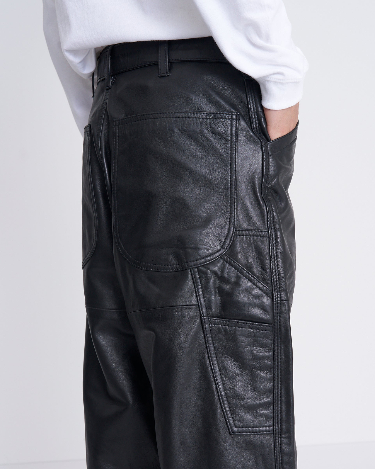 【25AW】レザーペインターパンツ