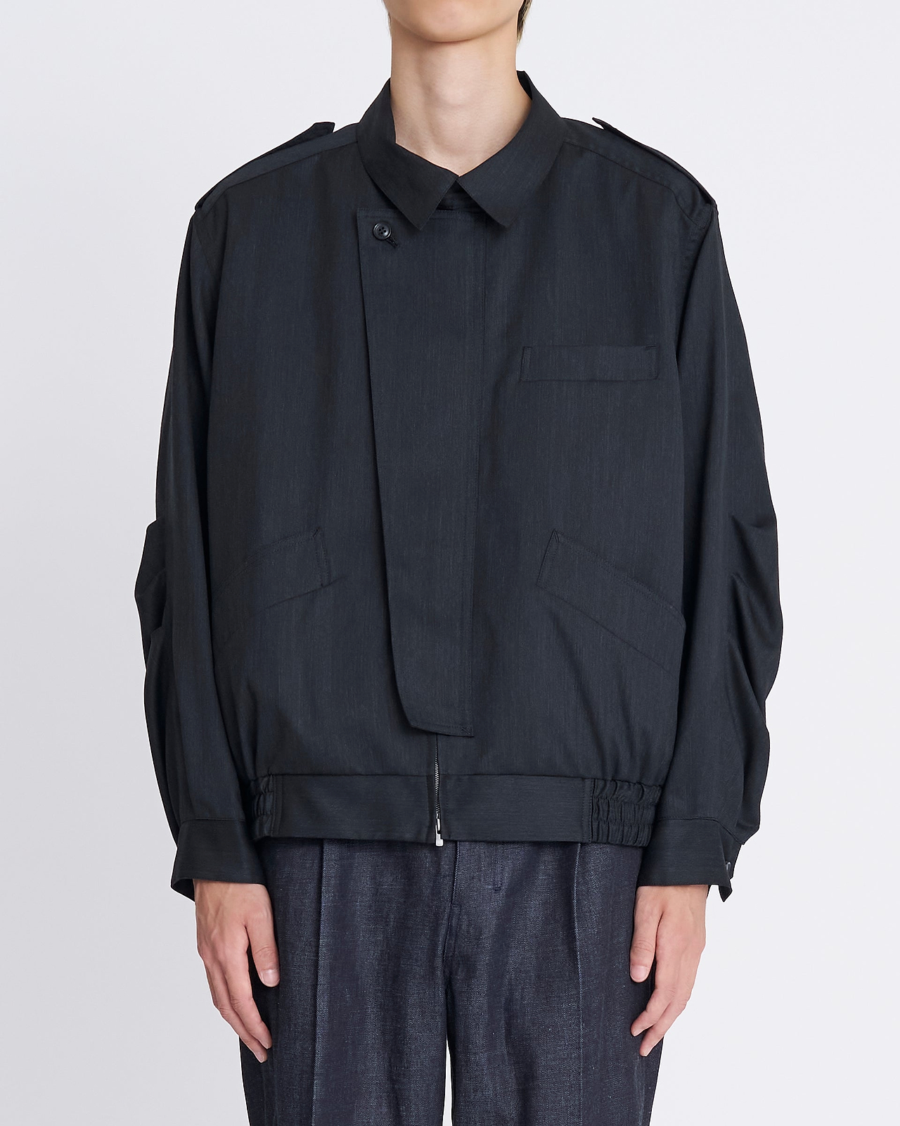 【25AW】エポレットジップアップブルゾン