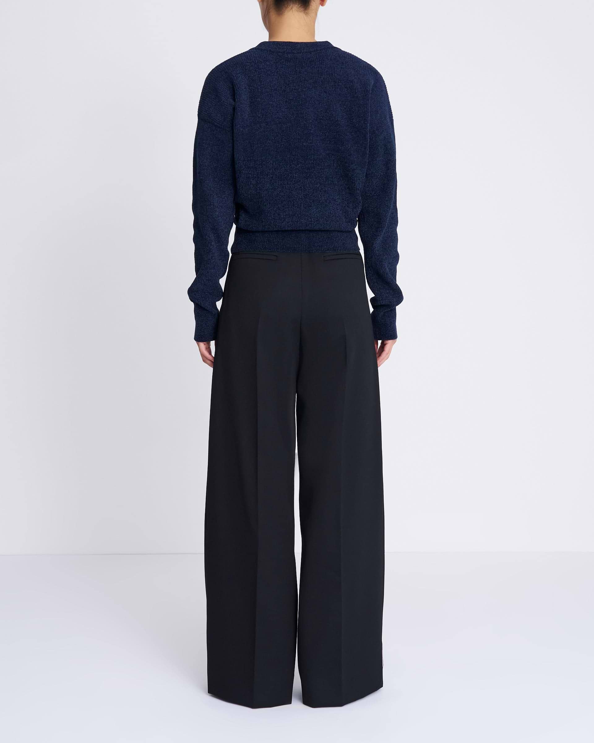 kotohayokozawa】T*D* Vネックニットトップ ネイビー | 海外製 プル