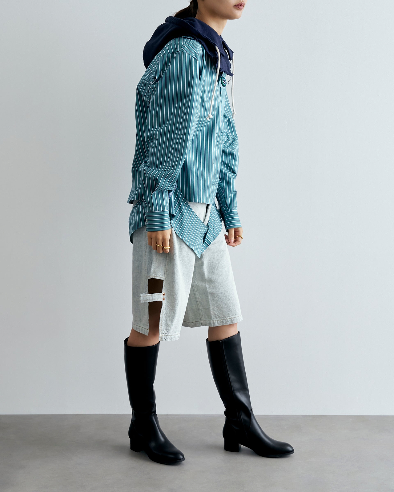 着用サイズFREE／身長165cm（スタッフスナップ）