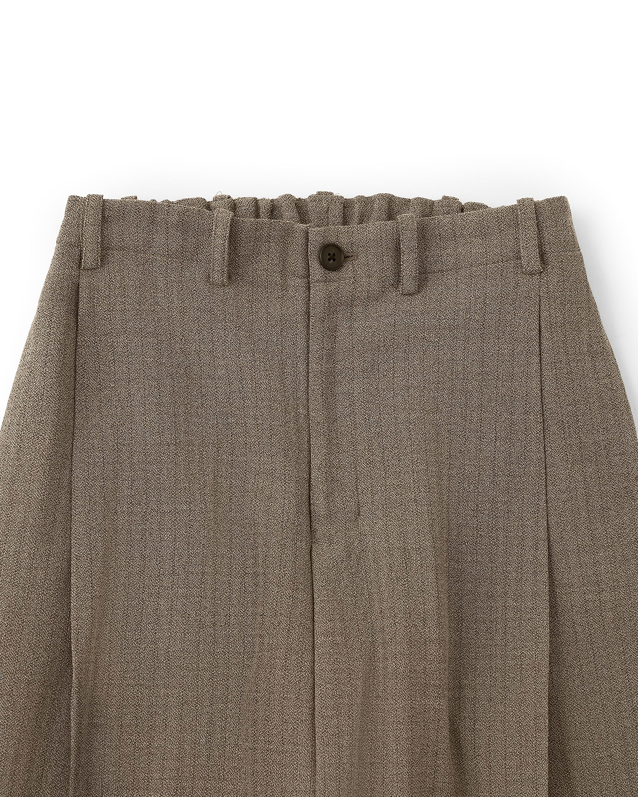 【25AW】ドレーピングクロッチボックスプリーツトラウザーズ（ヘリンボーン）