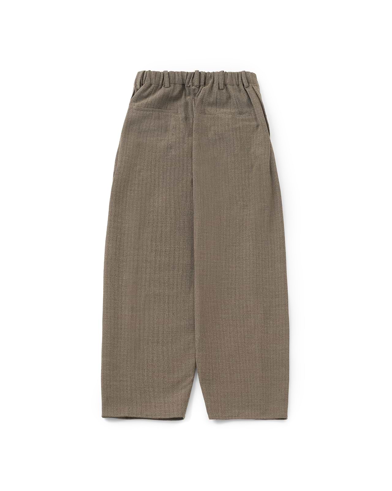 【25AW】ドレーピングクロッチボックスプリーツトラウザーズ(ヘリンボーン)