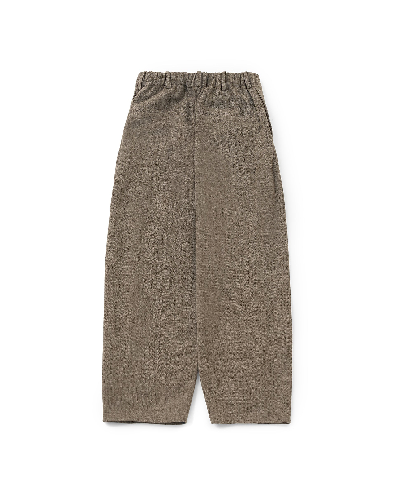 【25AW】ドレーピングクロッチボックスプリーツトラウザーズ（ヘリンボーン）