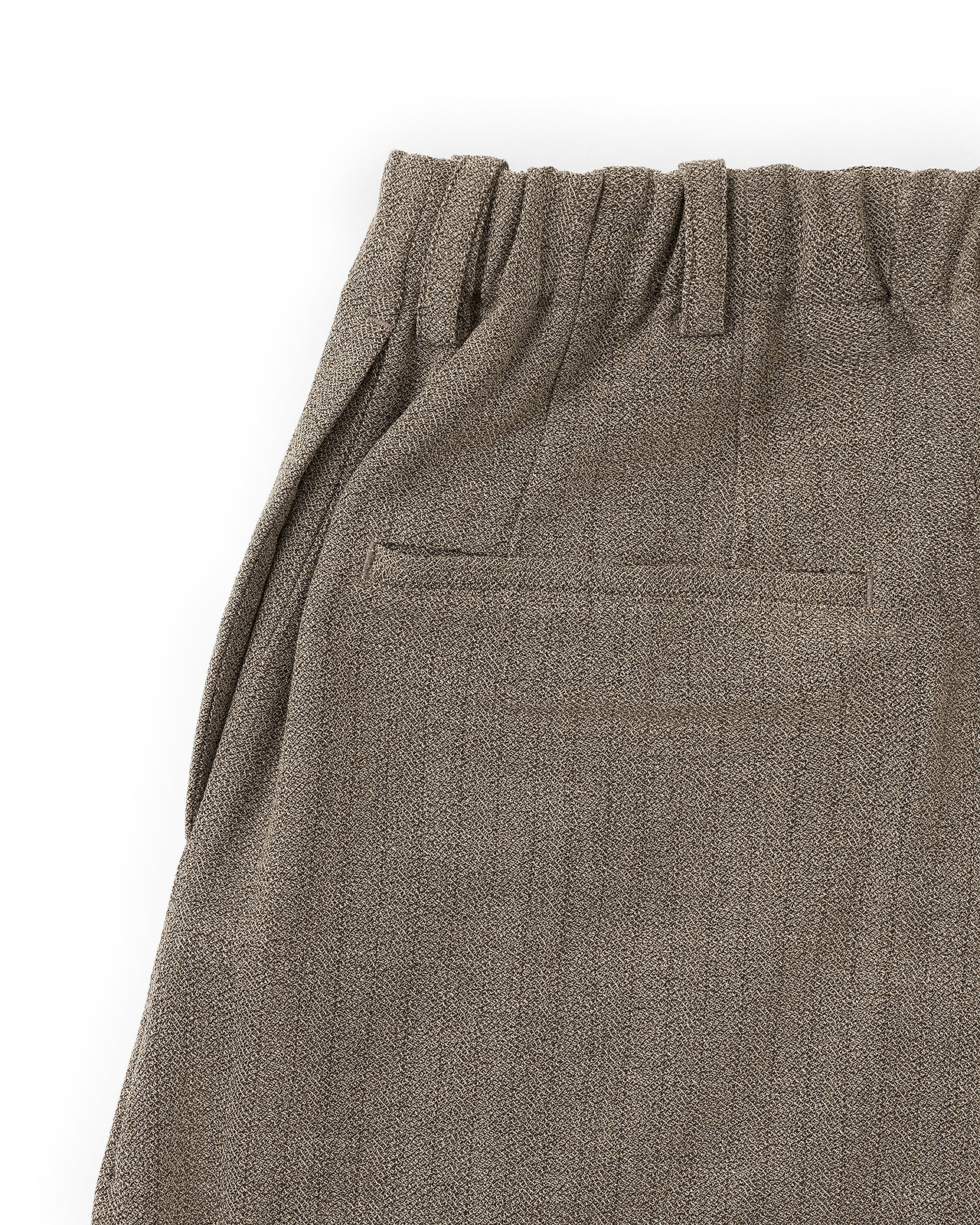 【25AW】ドレーピングクロッチボックスプリーツトラウザーズ（ヘリンボーン）