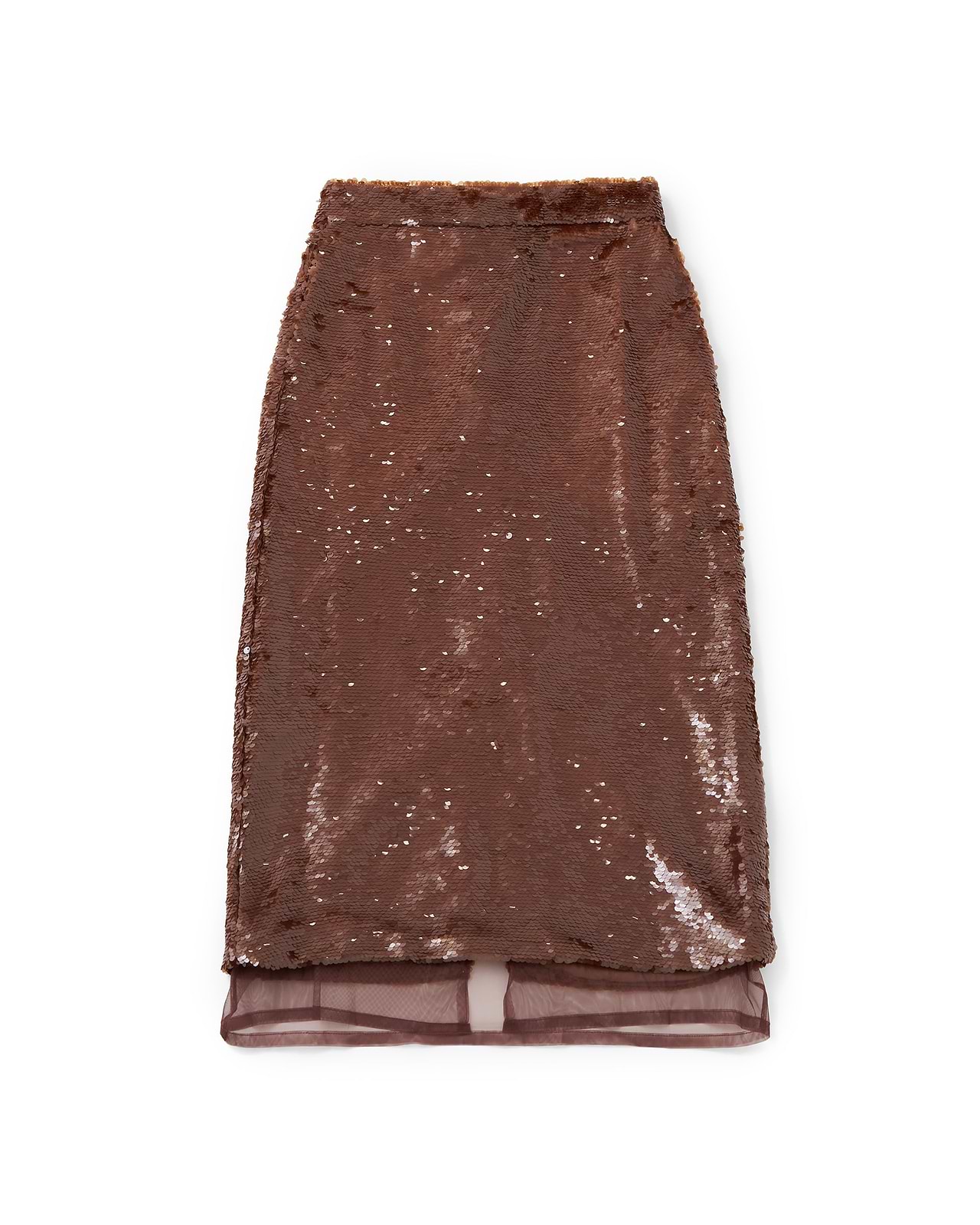 【25AW】チュールレイヤードスパンコールスカート