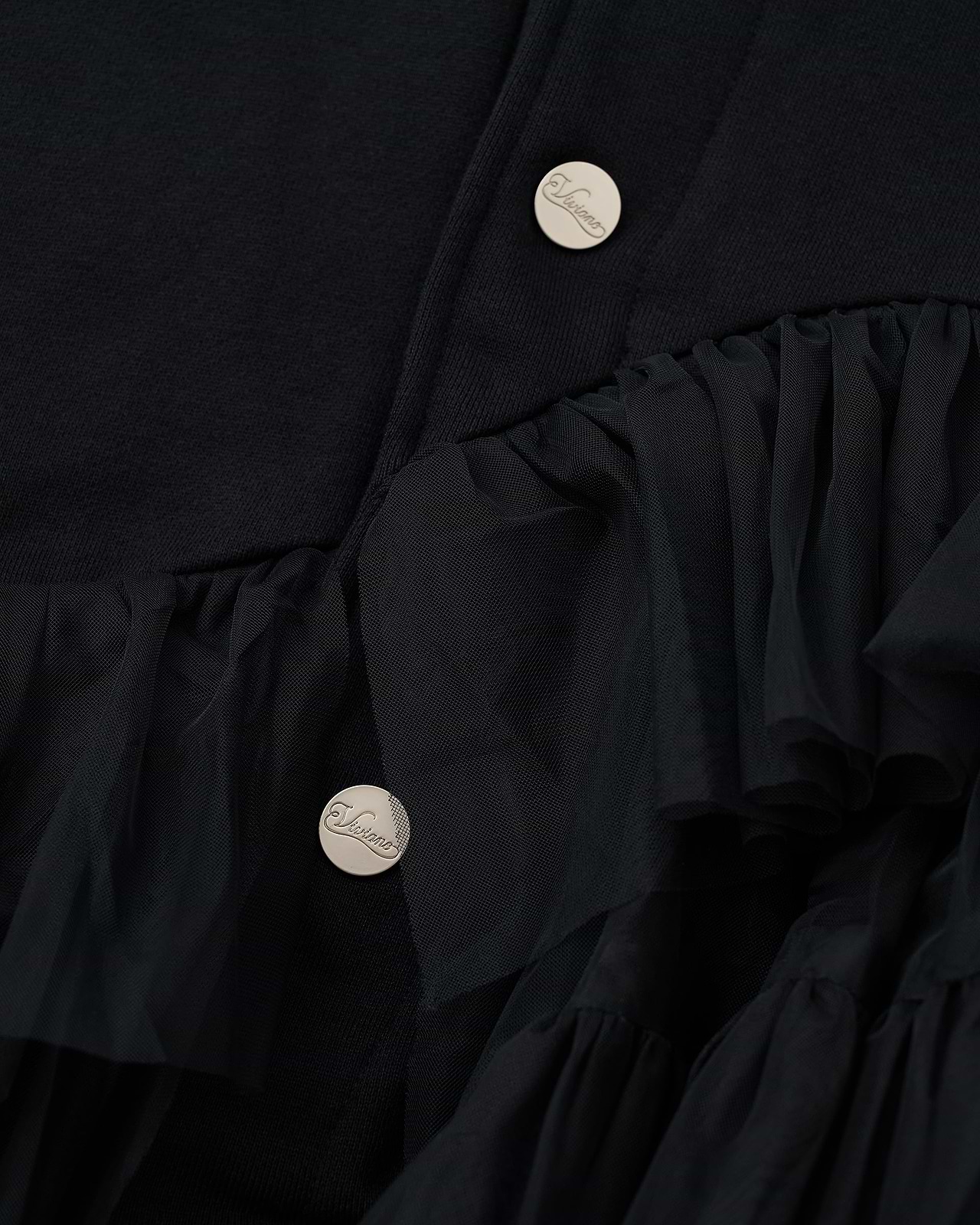 【25AW】チュールジャージーカーディガン